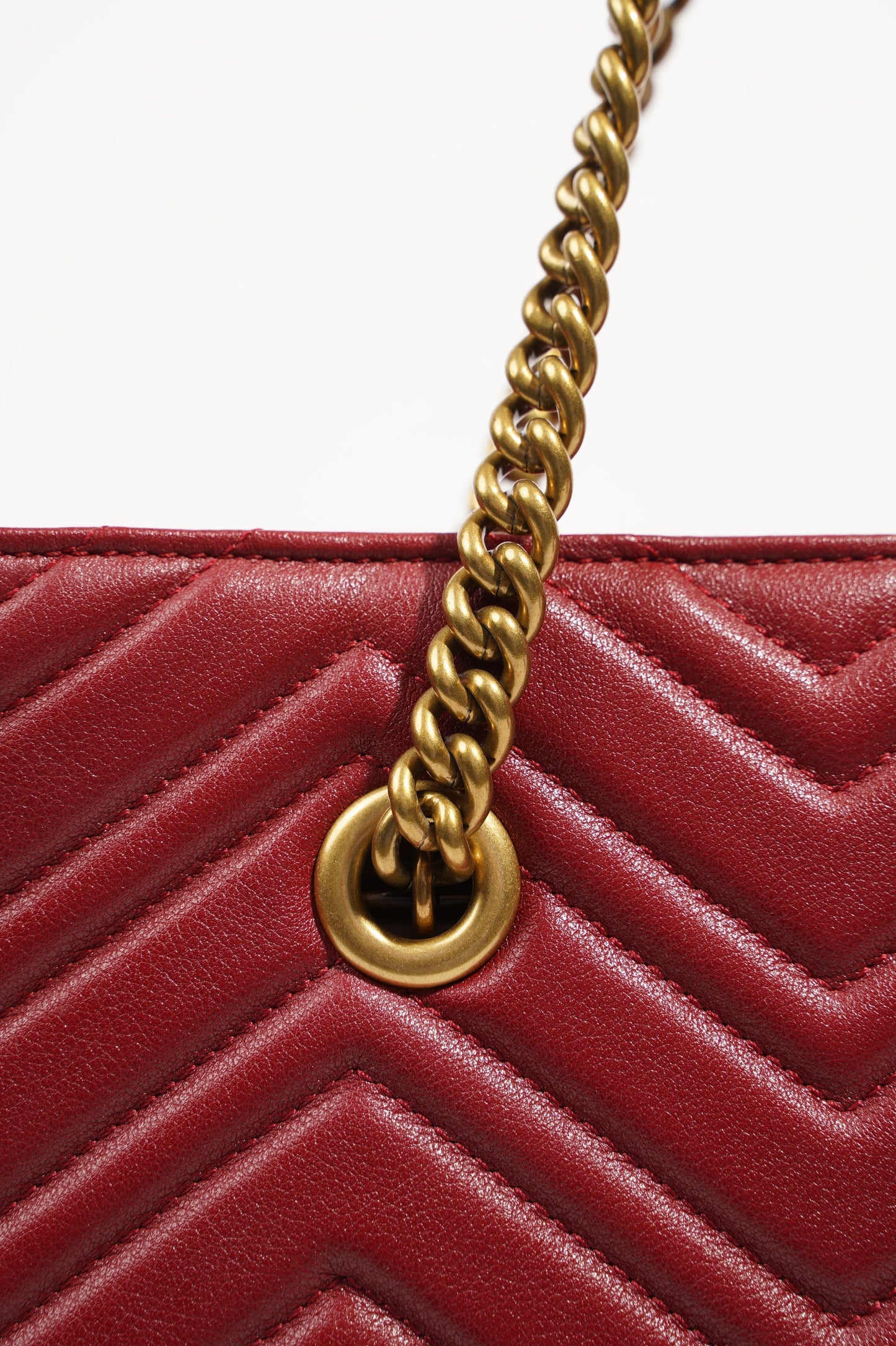 Gucci Womens Marmont Tote Red Medium