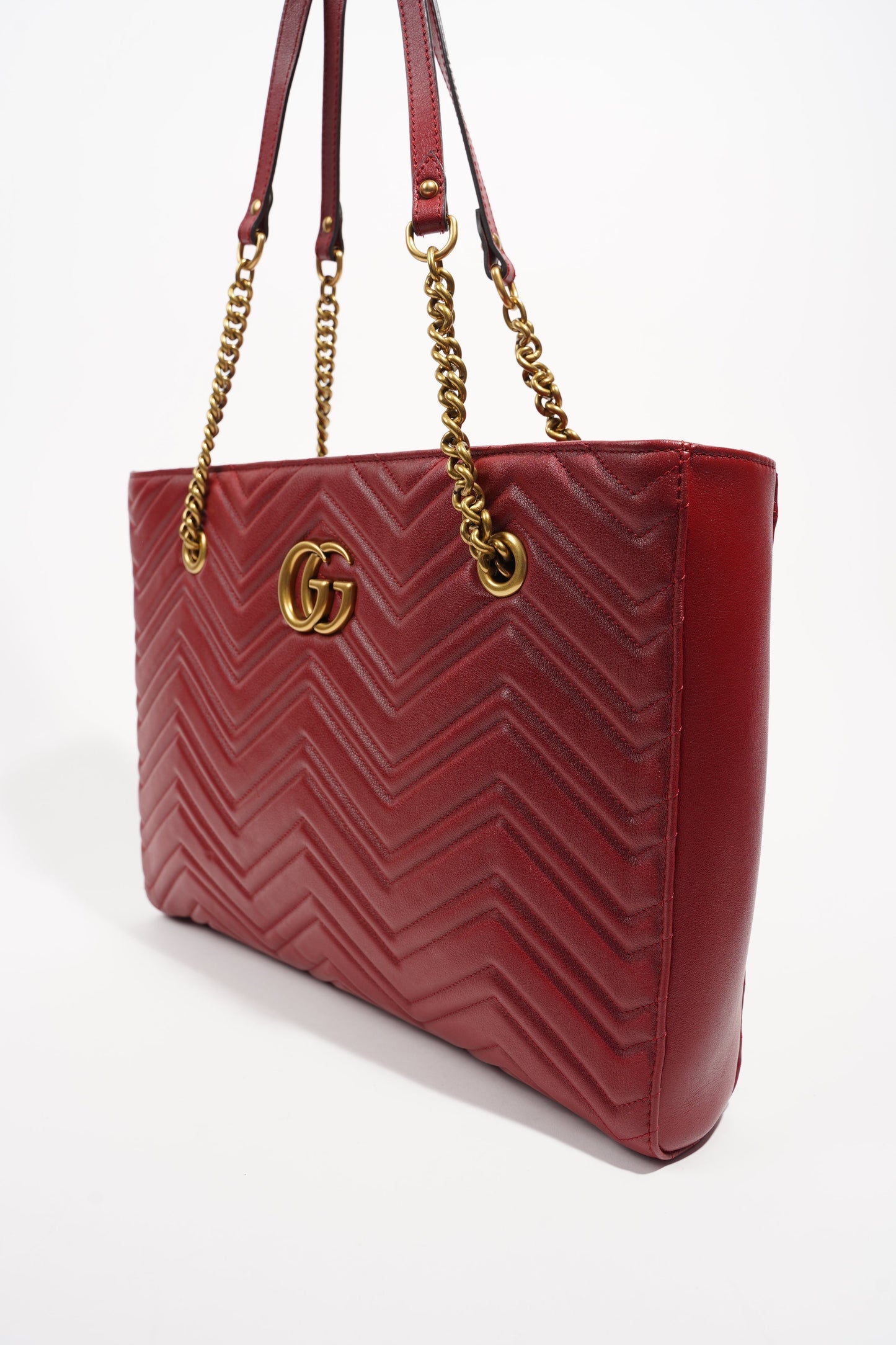 Gucci Womens Marmont Tote Red Medium