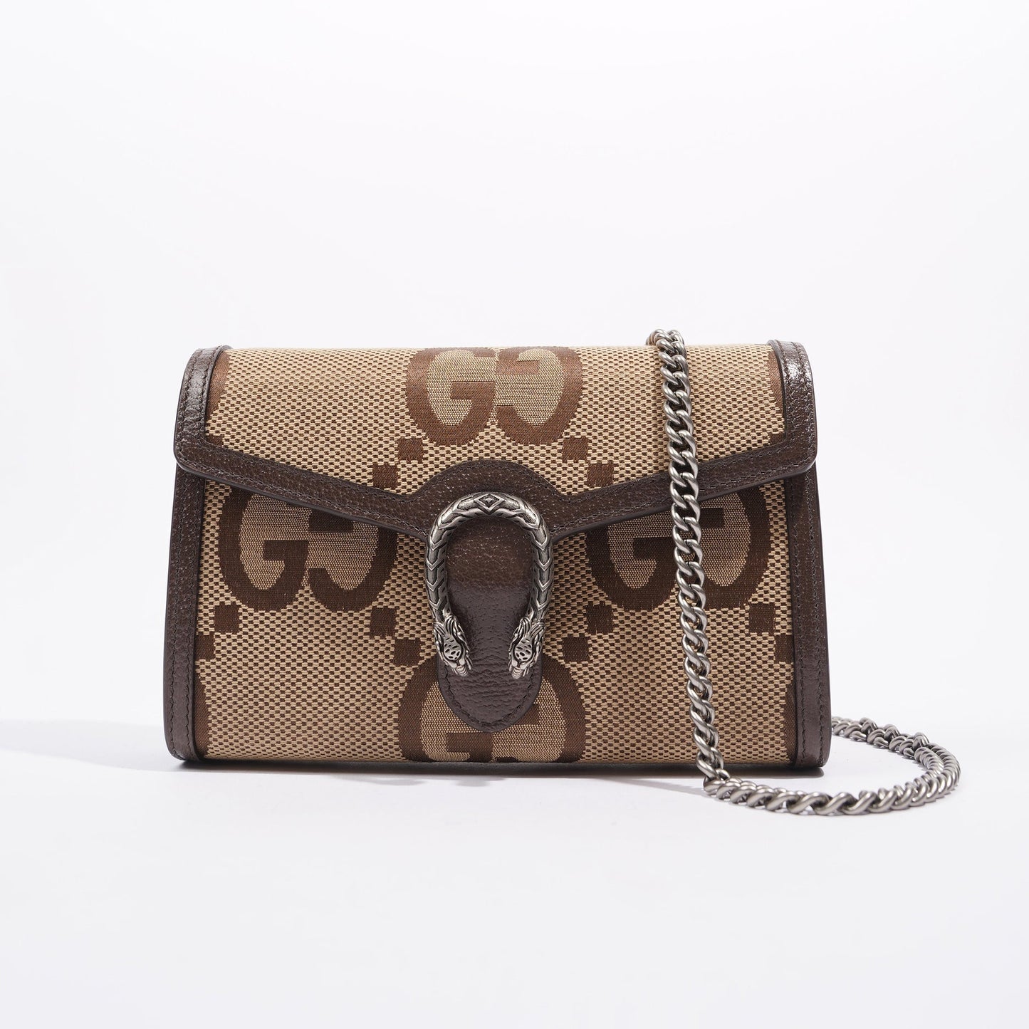 Gucci Womens Dionysus Chain Wallet Beige / Brown