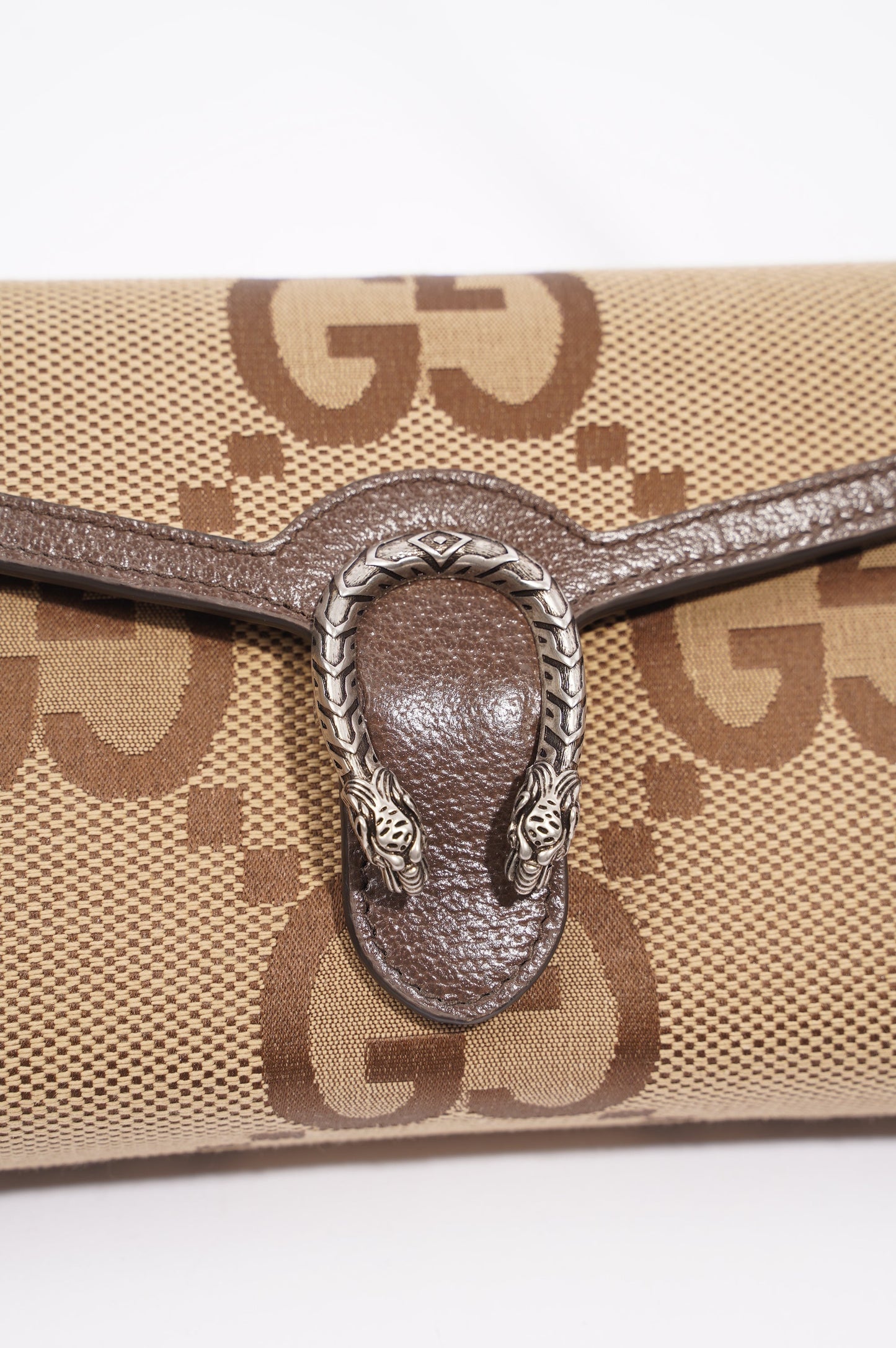 Gucci Womens Dionysus Chain Wallet Beige / Brown