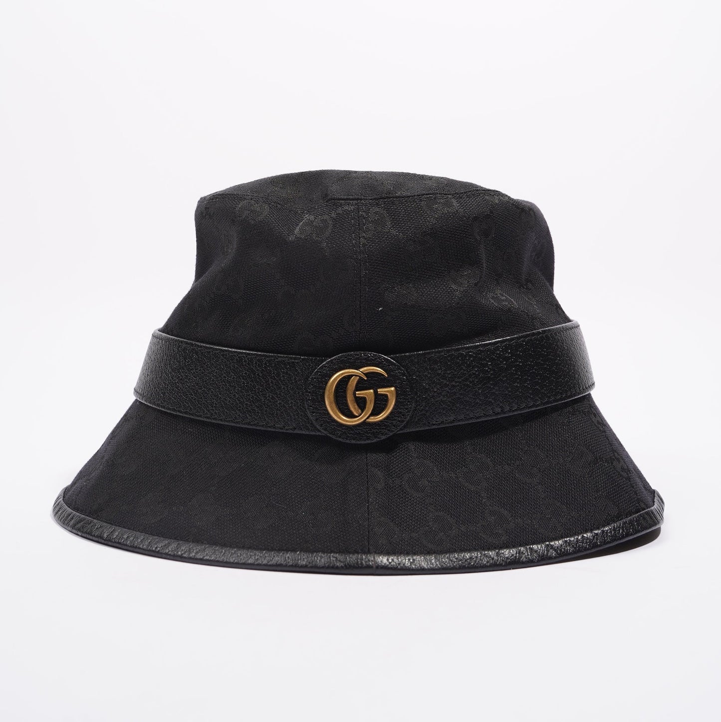 Gucci Womens GG Canvas Bucket Hat Black M