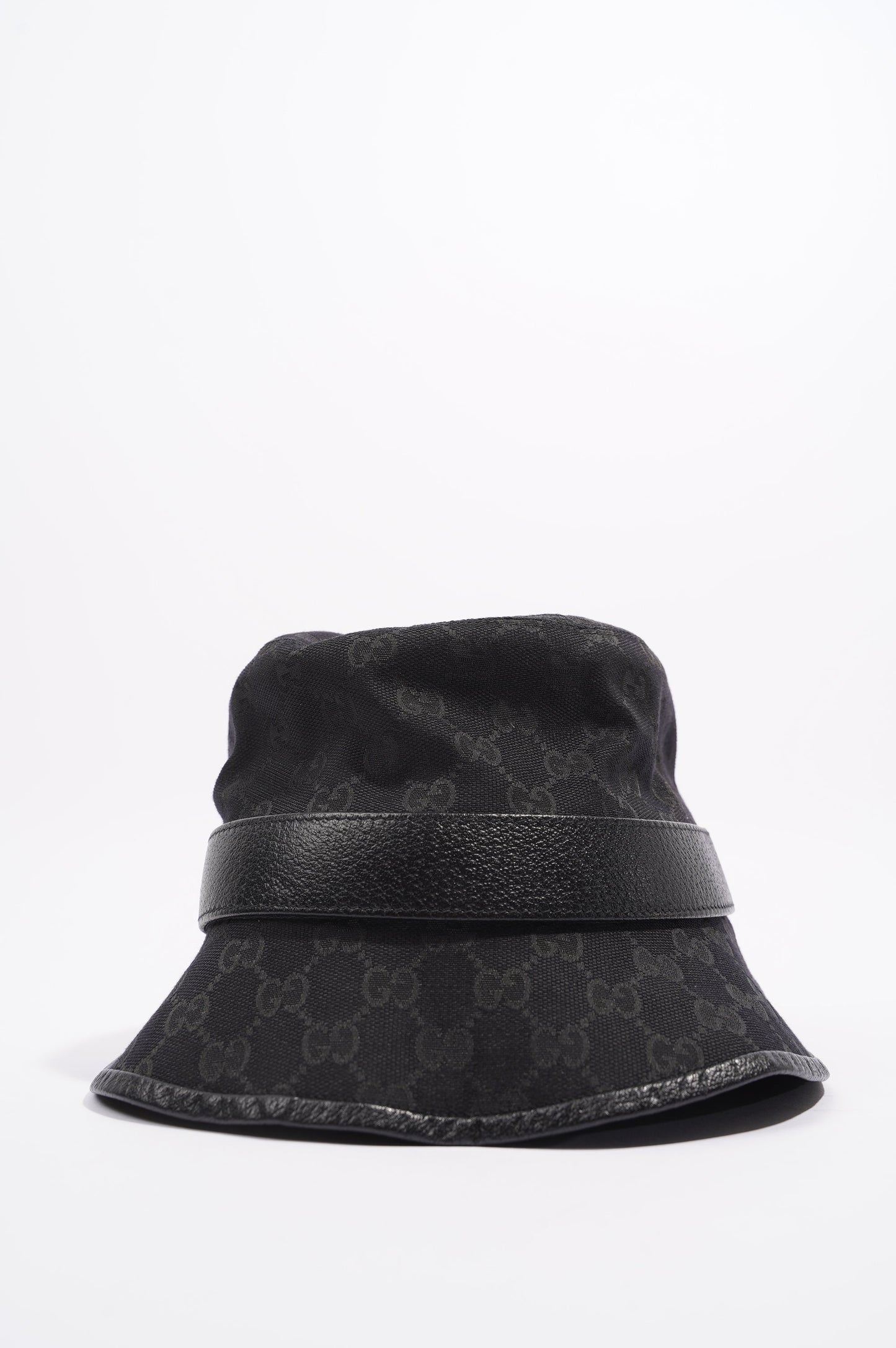 Gucci Womens GG Canvas Bucket Hat Black M