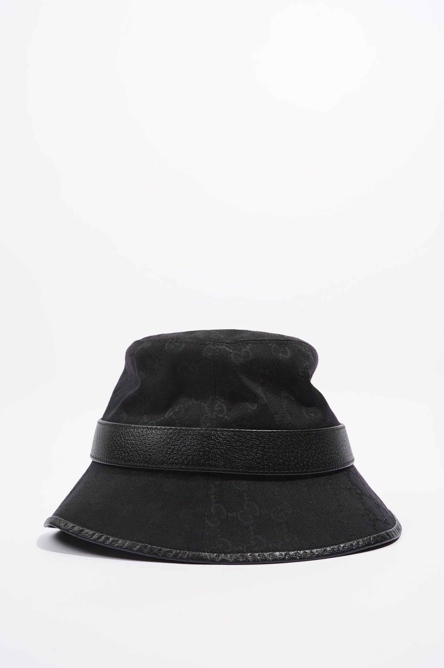 Gucci Womens GG Canvas Bucket Hat Black M