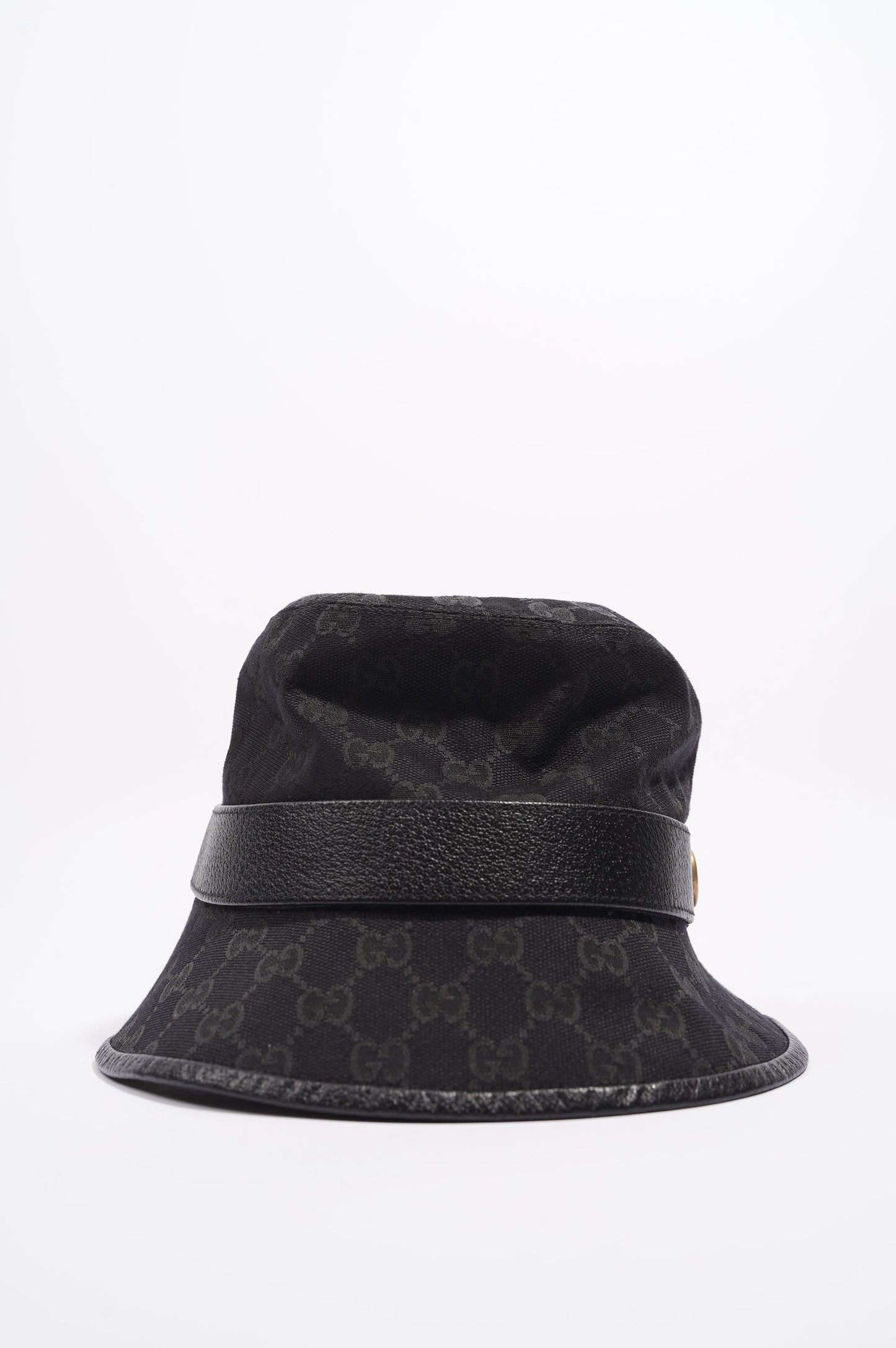 Gucci Womens GG Canvas Bucket Hat Black M