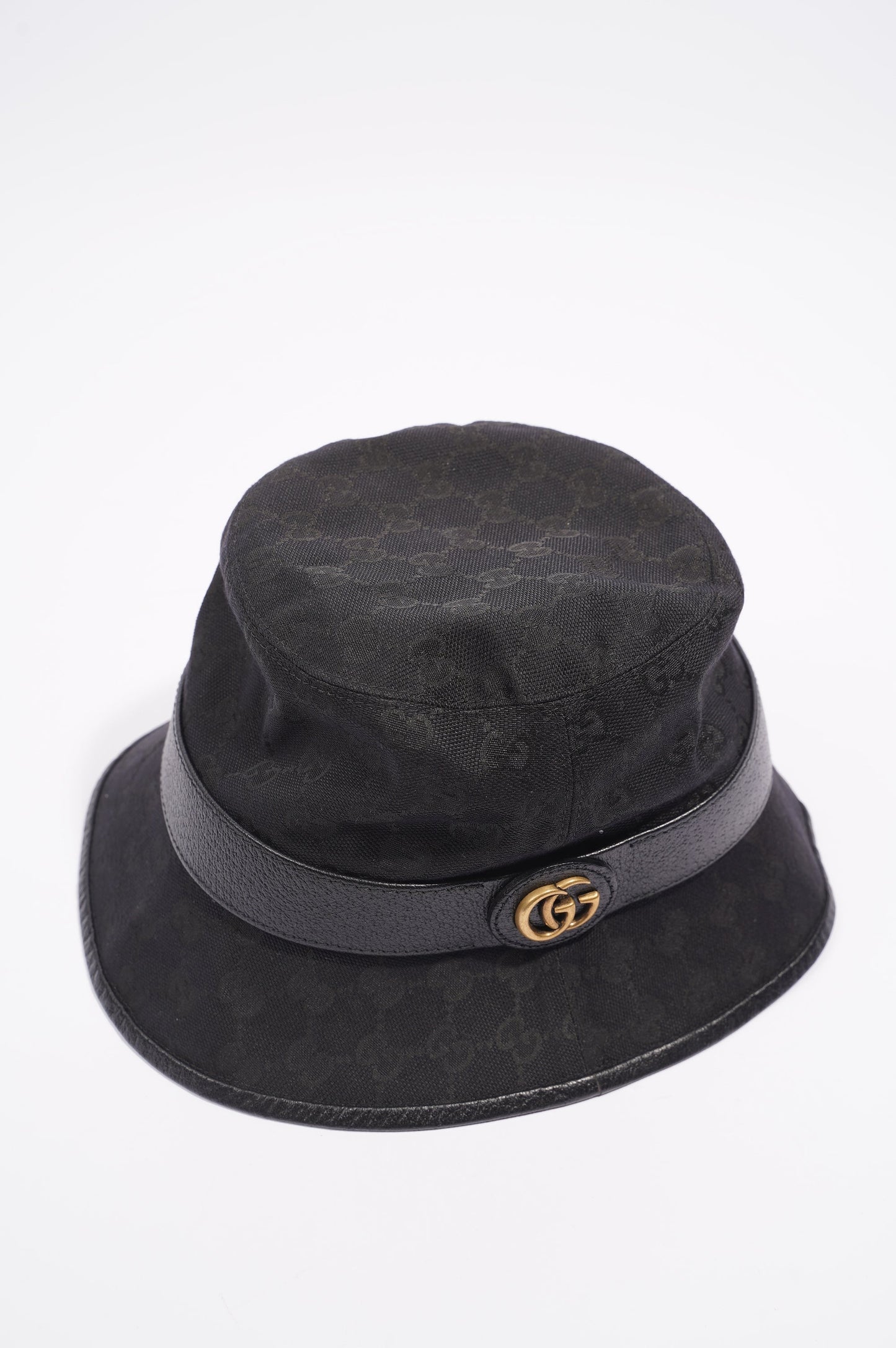 Gucci Womens GG Canvas Bucket Hat Black M