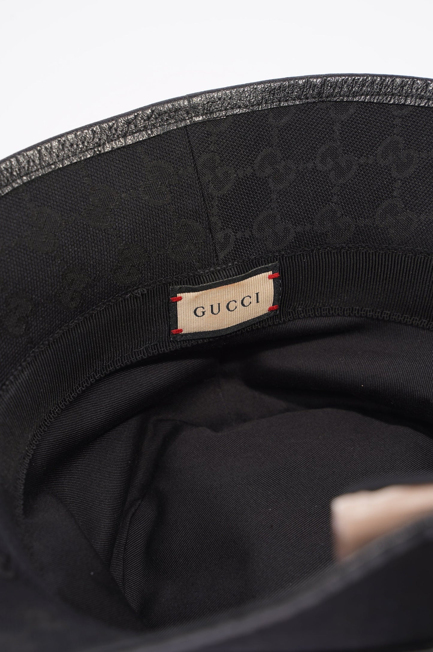 Gucci Womens GG Canvas Bucket Hat Black M