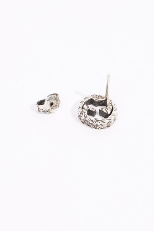 Gucci Womens Interlocking G Earrings Silver