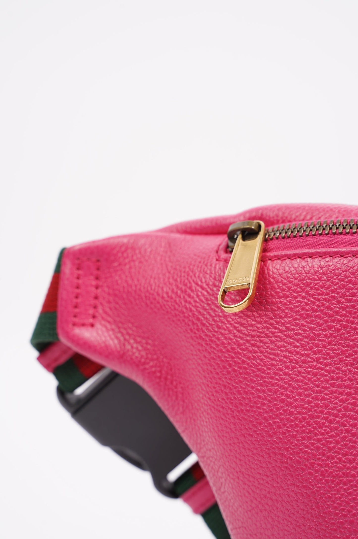 Gucci Womens Logo Belt Bag Pink Leather