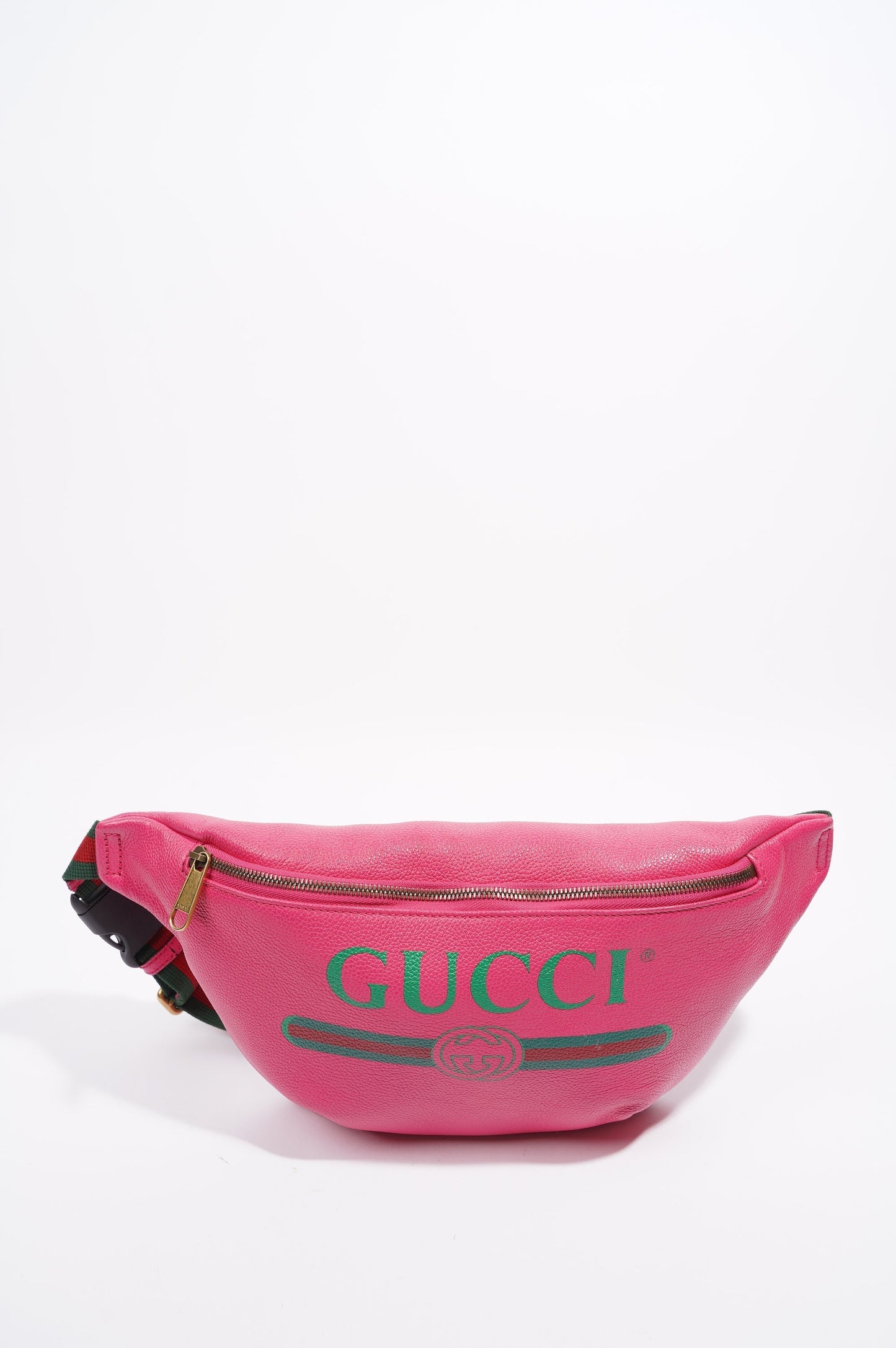 Gucci Womens Logo Belt Bag Pink Leather