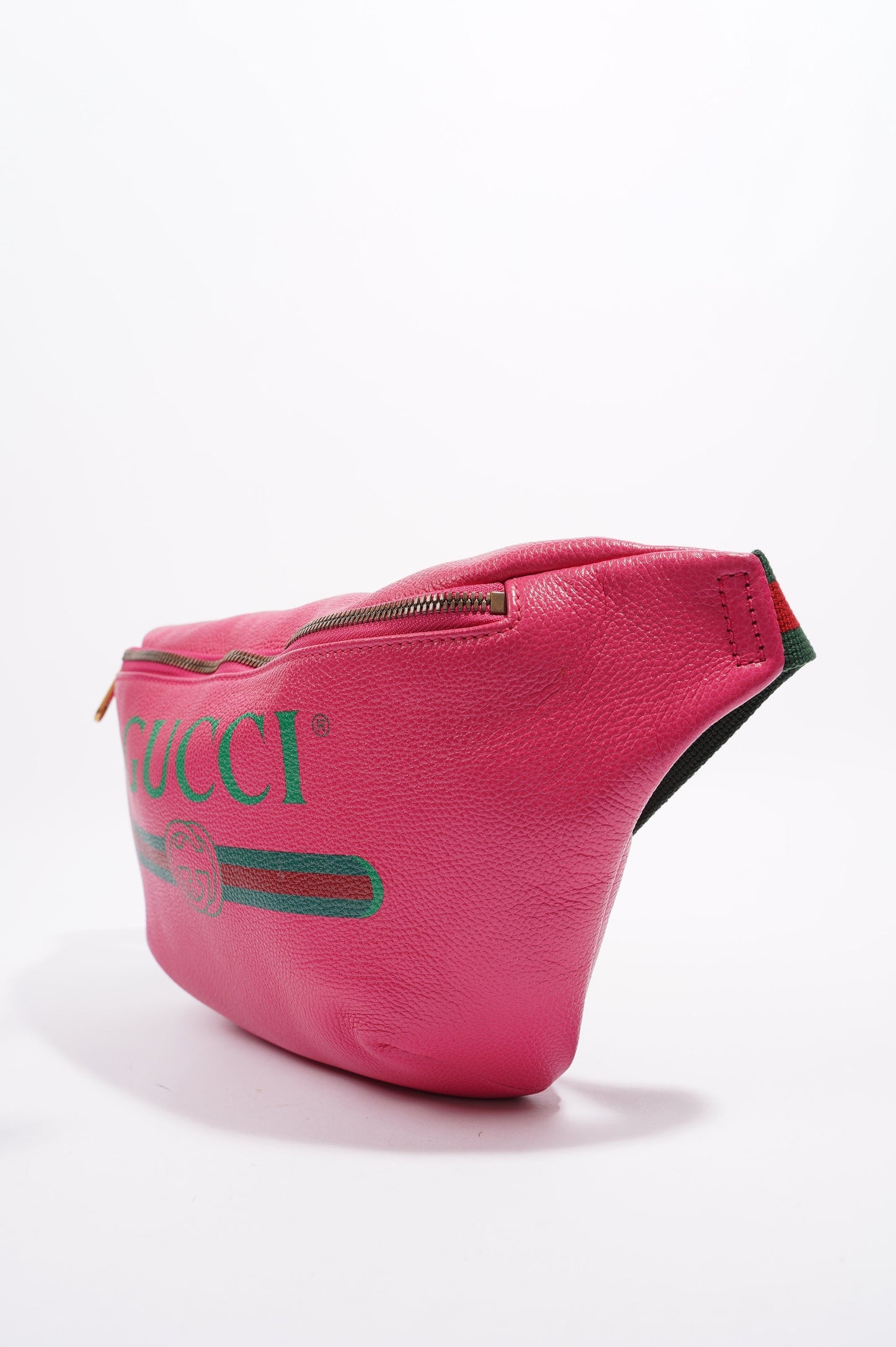 Gucci Womens Logo Belt Bag Pink Leather