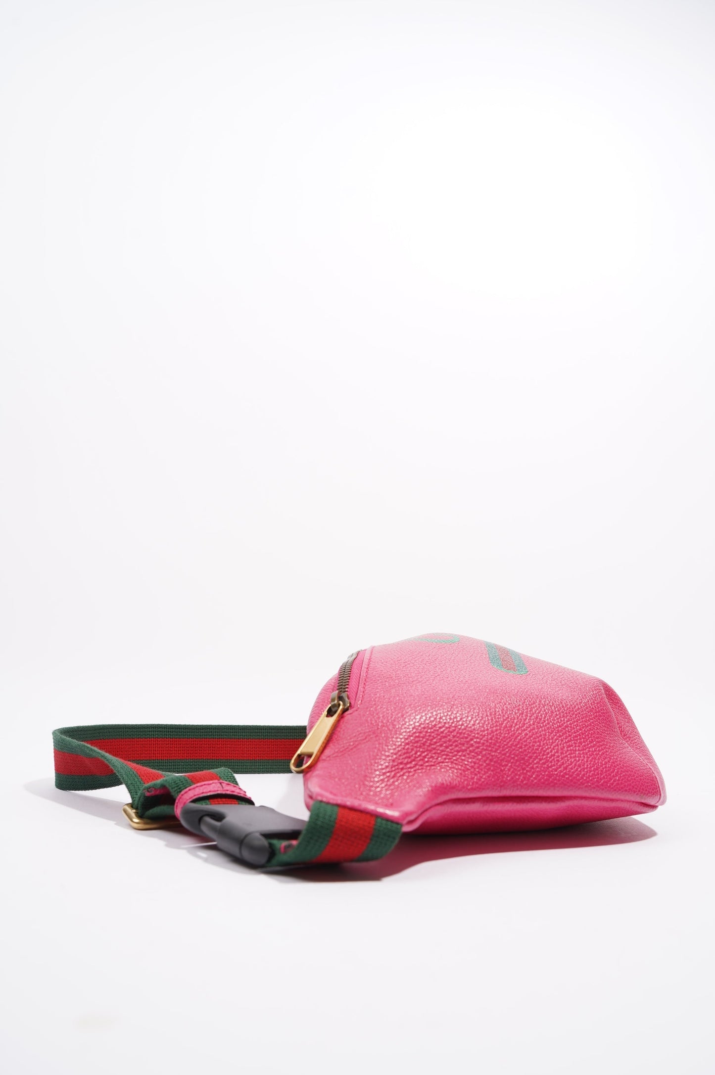 Gucci Womens Logo Belt Bag Pink Leather