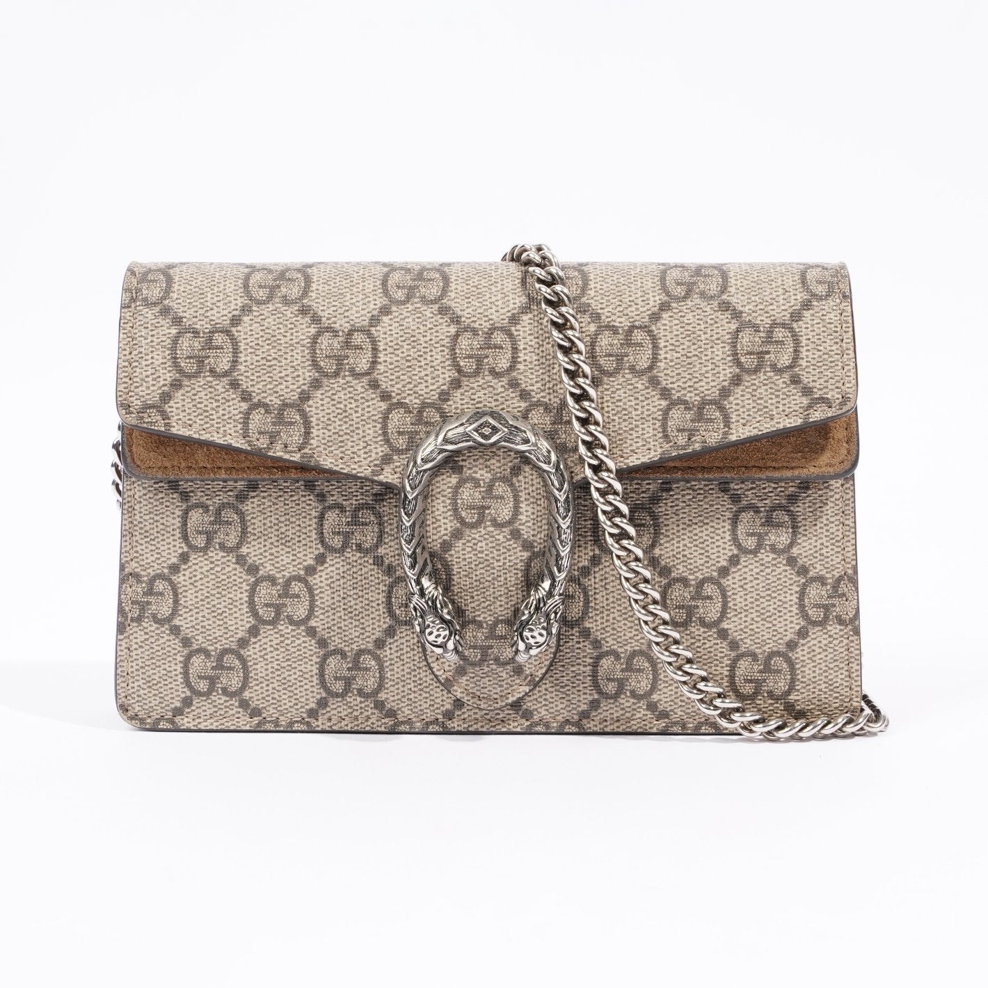 Gucci Womens Dionysus Bag Brown Canvas Super Mini