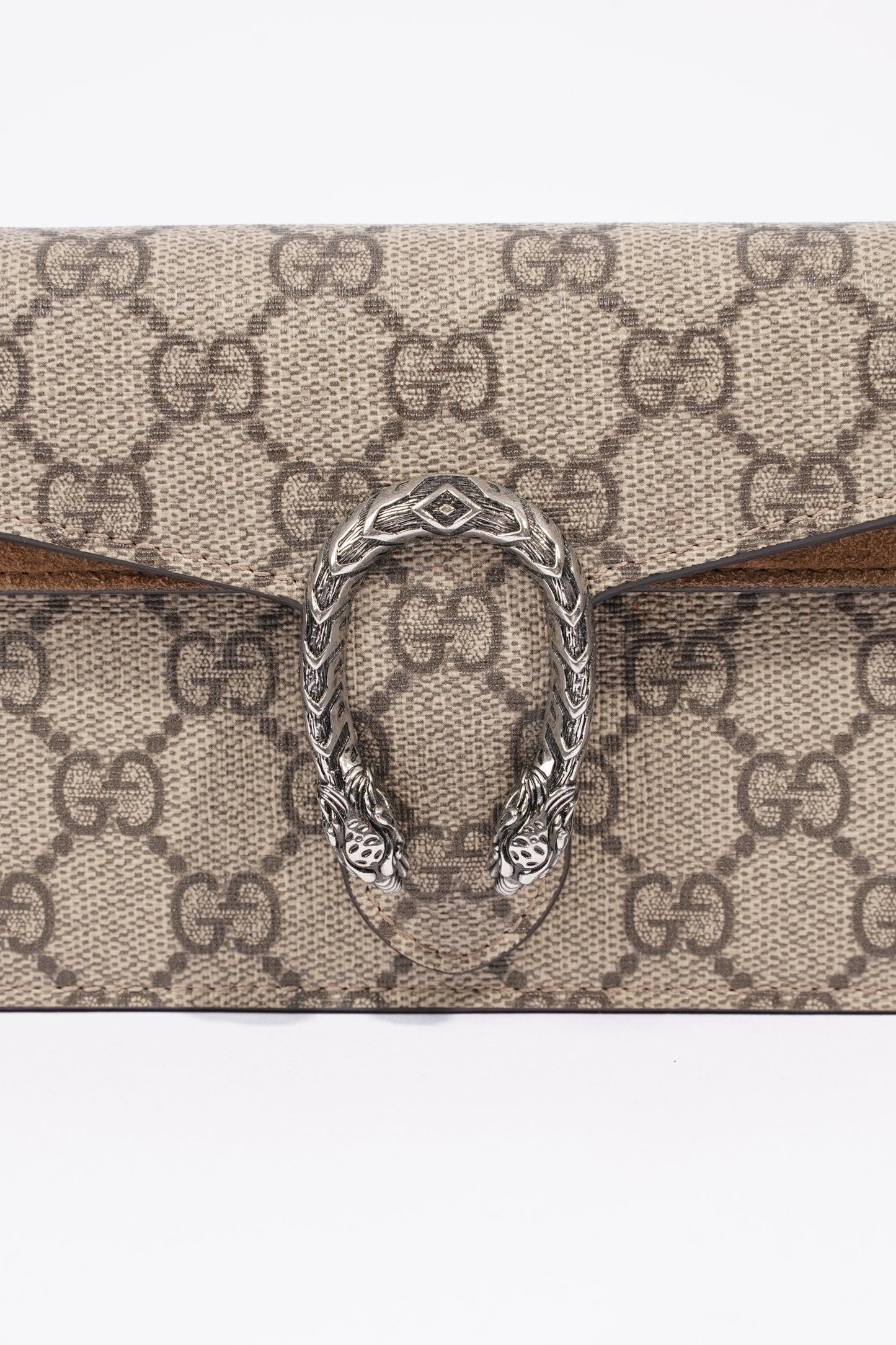 Gucci Womens Dionysus Bag Brown Canvas Super Mini