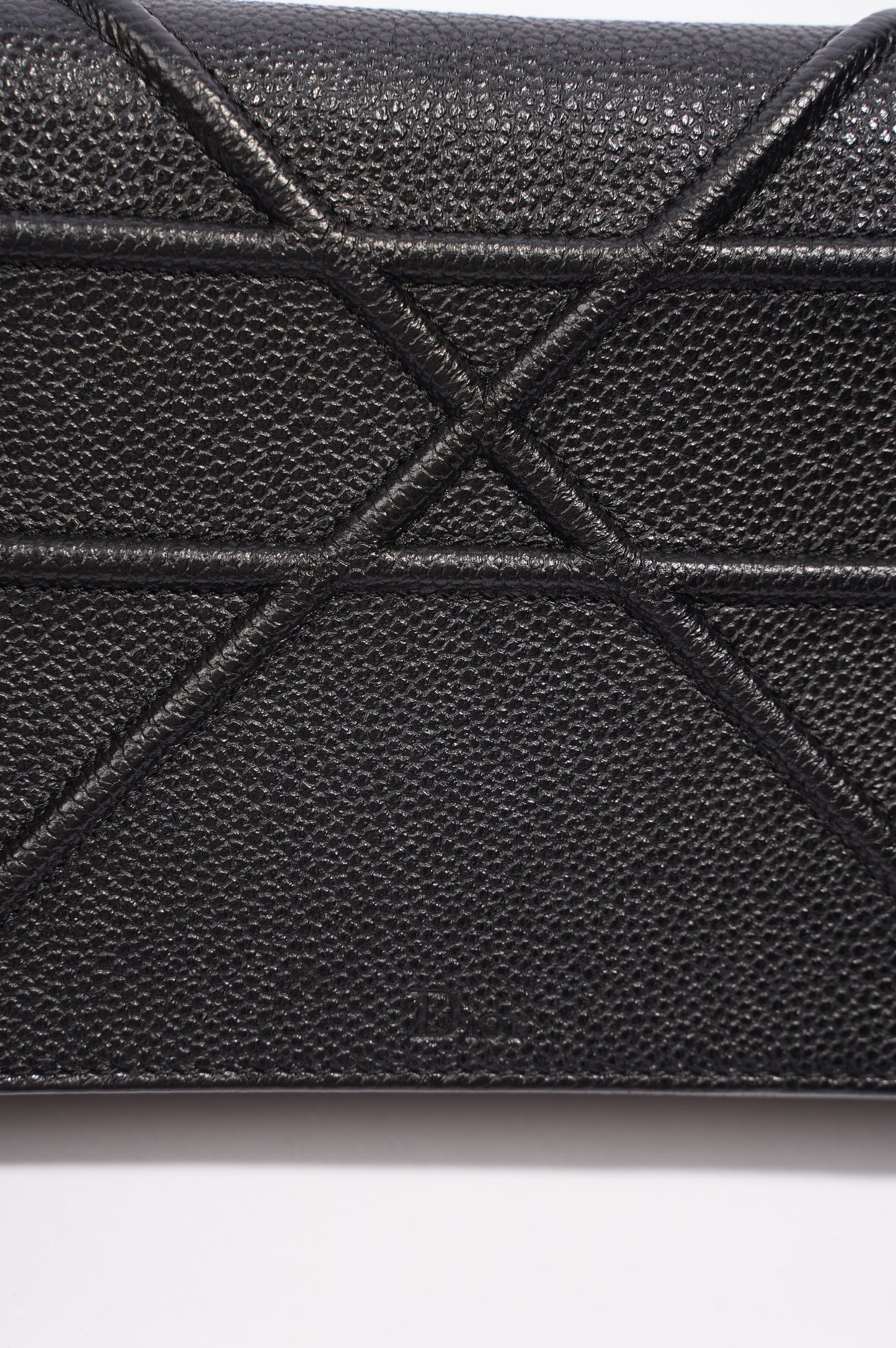 Christian Dior Diorama Wallet On Chain Black Leather