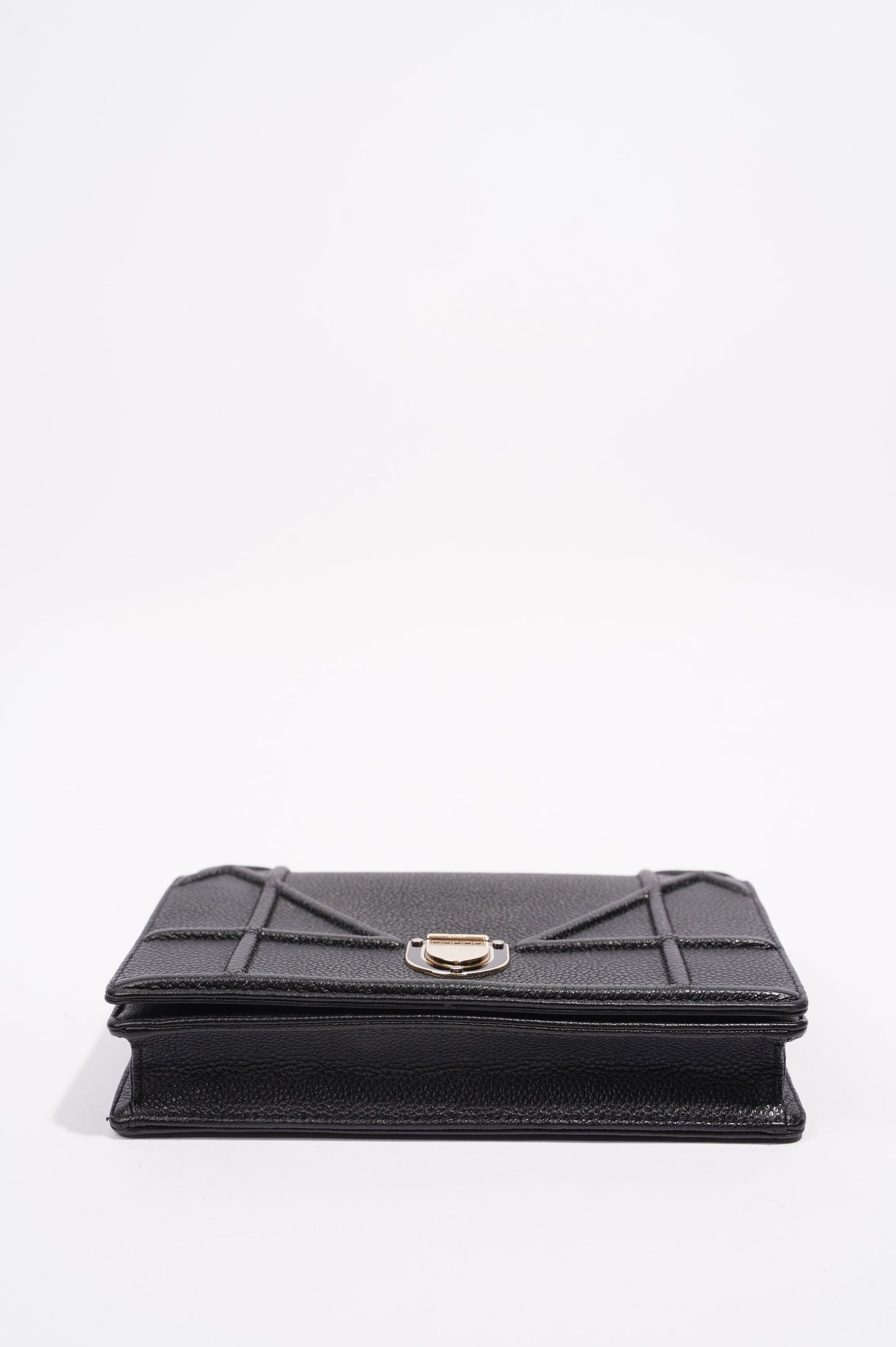 Christian Dior Diorama Wallet On Chain Black Leather