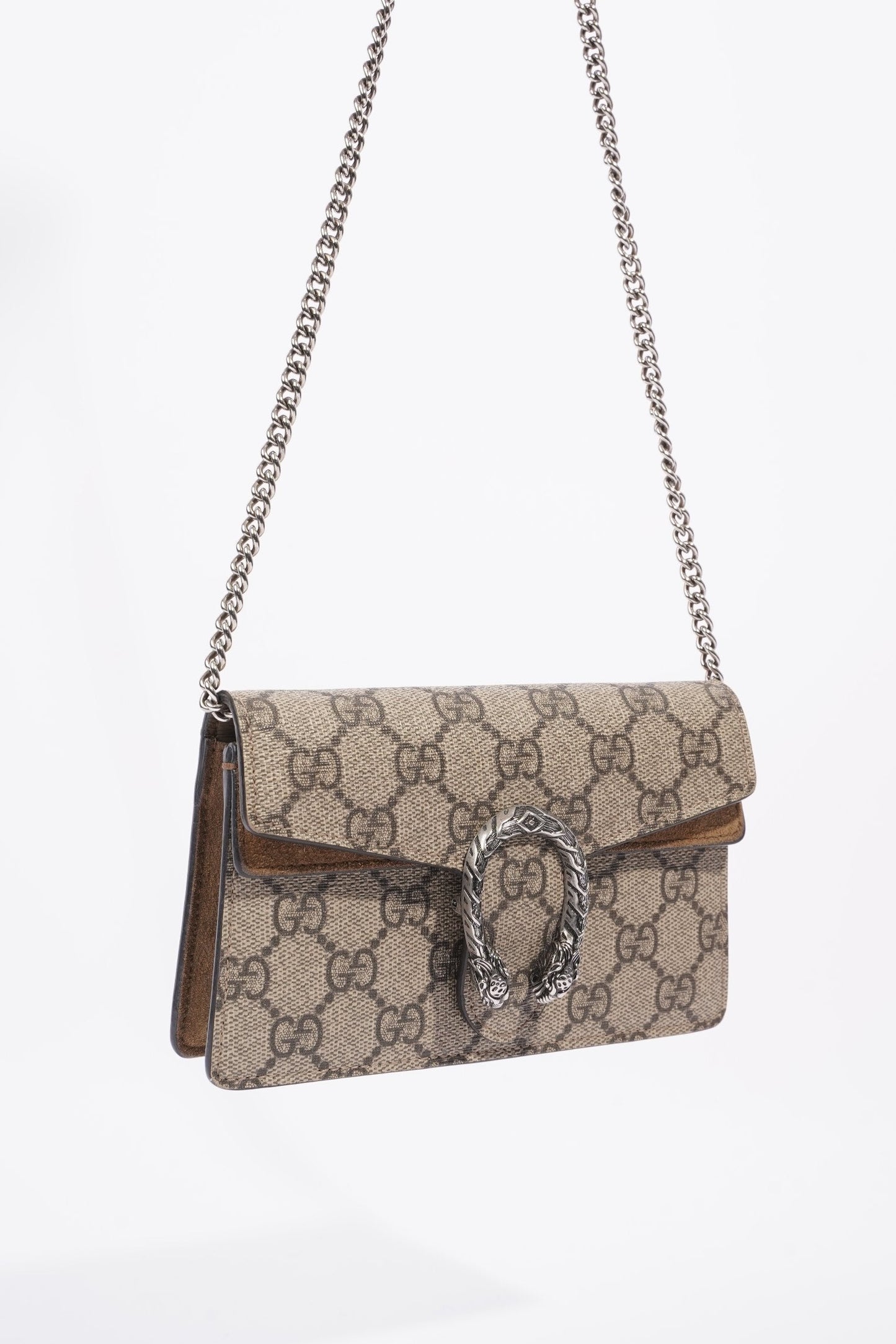 Gucci Womens Dionysus Bag Brown Canvas Super Mini