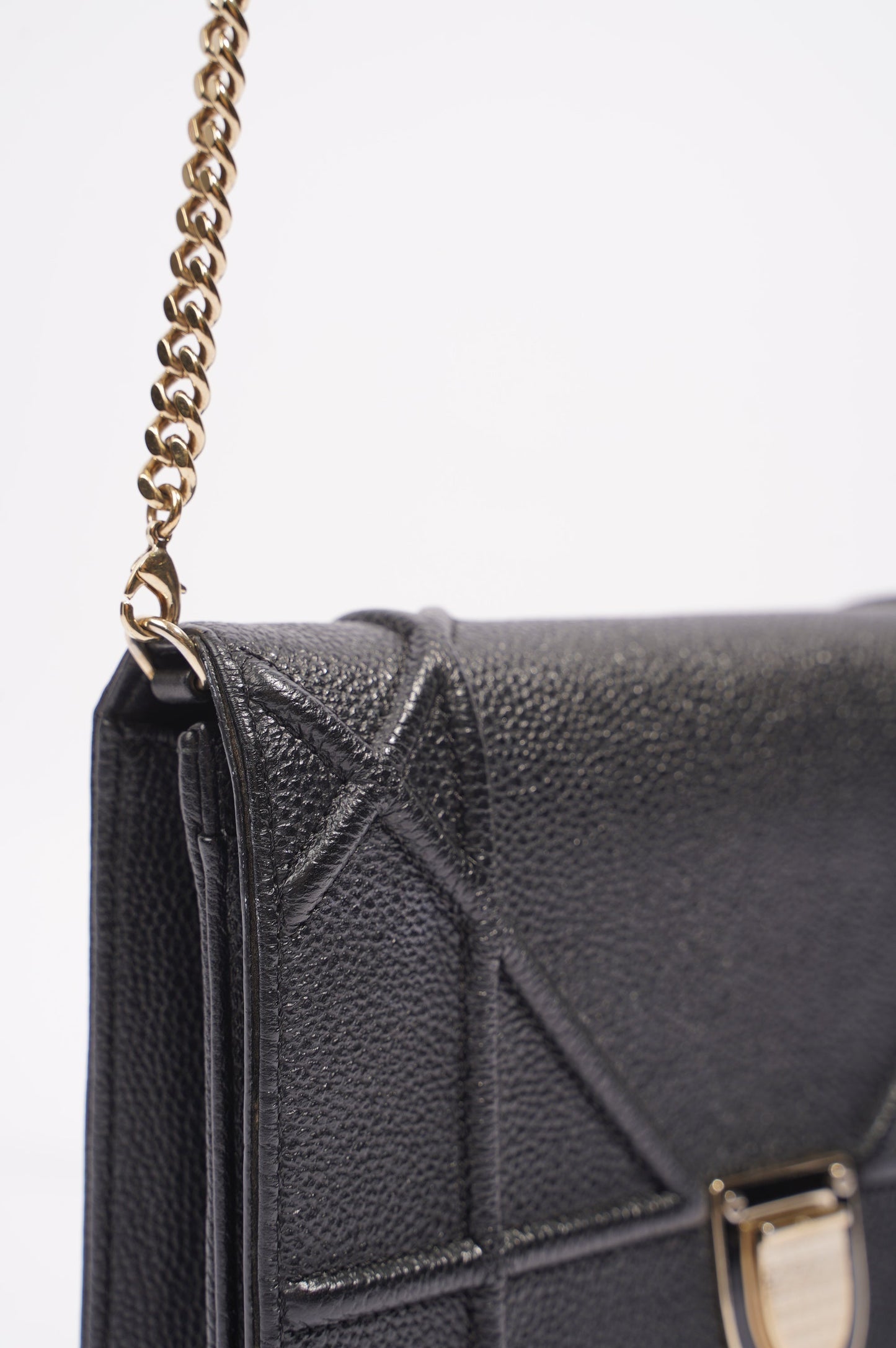 Christian Dior Diorama Wallet On Chain Black Leather