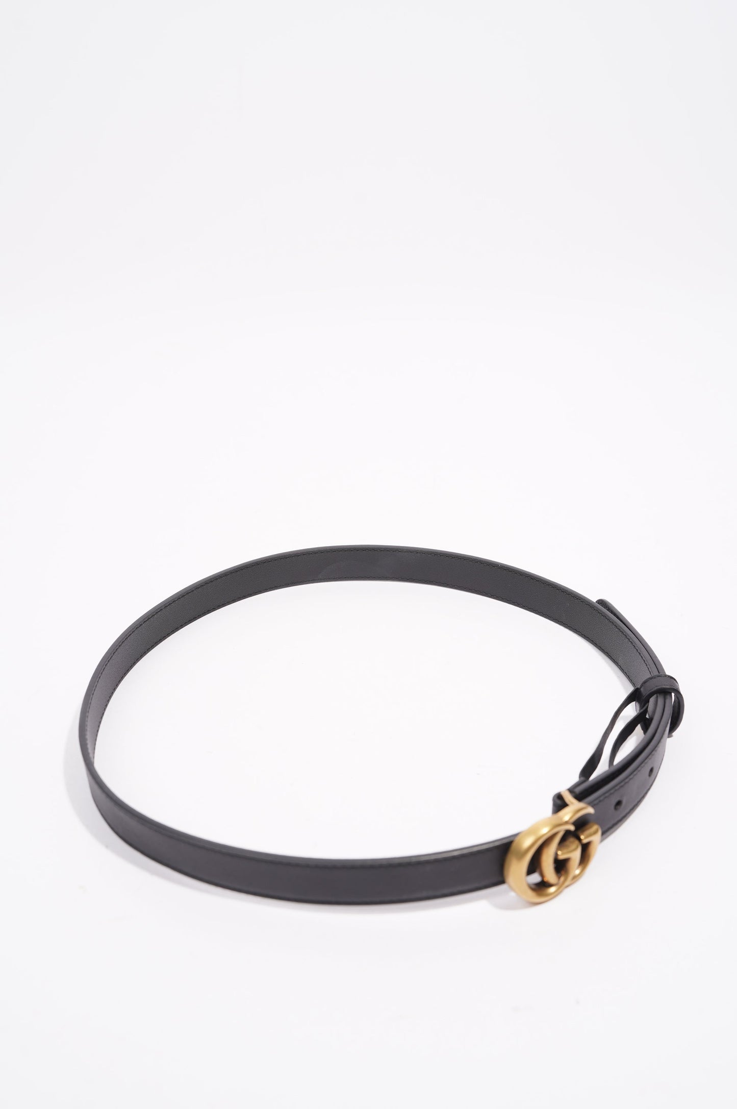 Gucci Womens Marmont Belt Black Leather 75cm - 30"