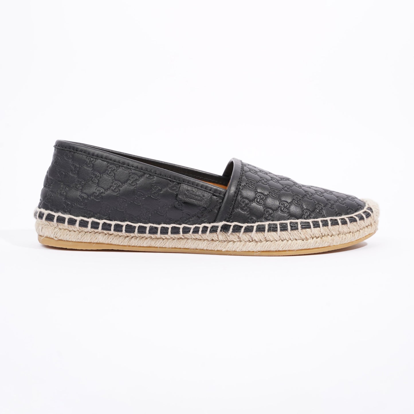 Gucci Womens Espadrilles Black Guccissima EU 34.5 / UK 1.5