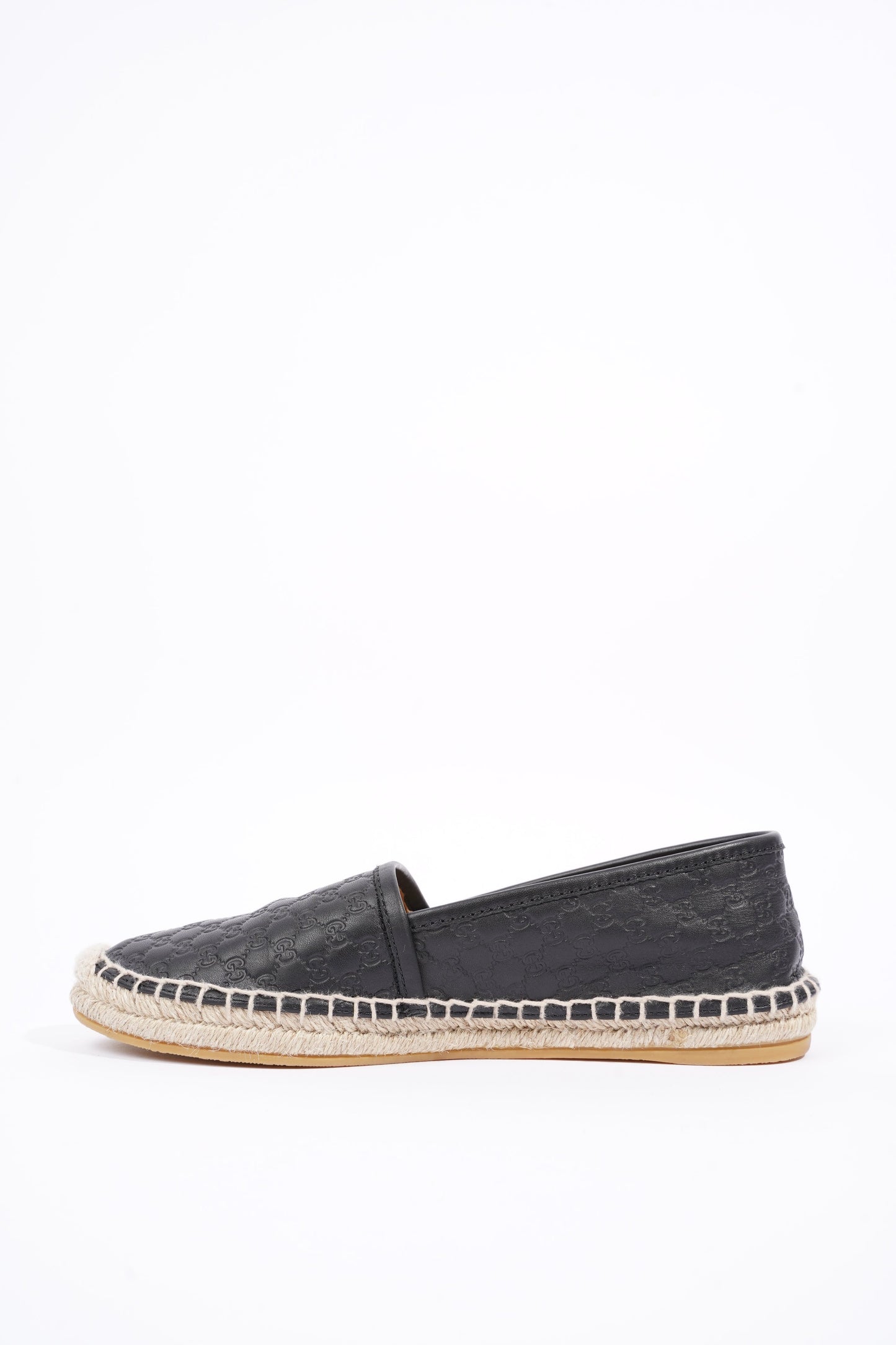 Gucci Womens Espadrilles Black Guccissima EU 34.5 / UK 1.5