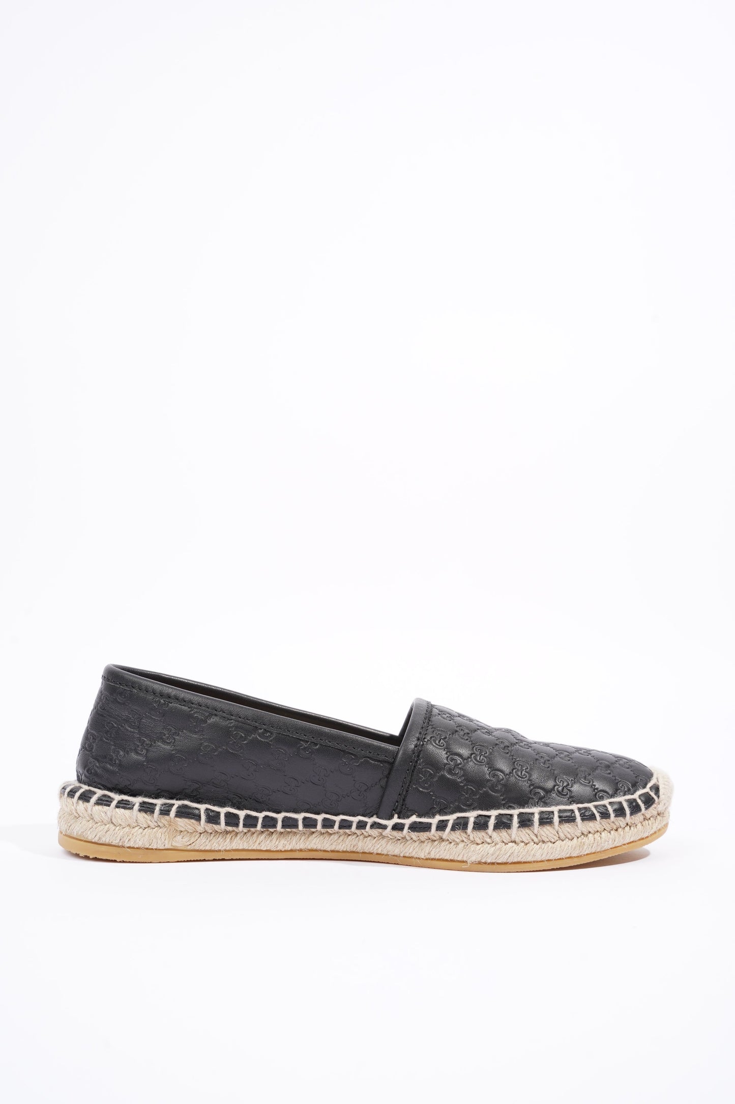 Gucci Womens Espadrilles Black Guccissima EU 34.5 / UK 1.5