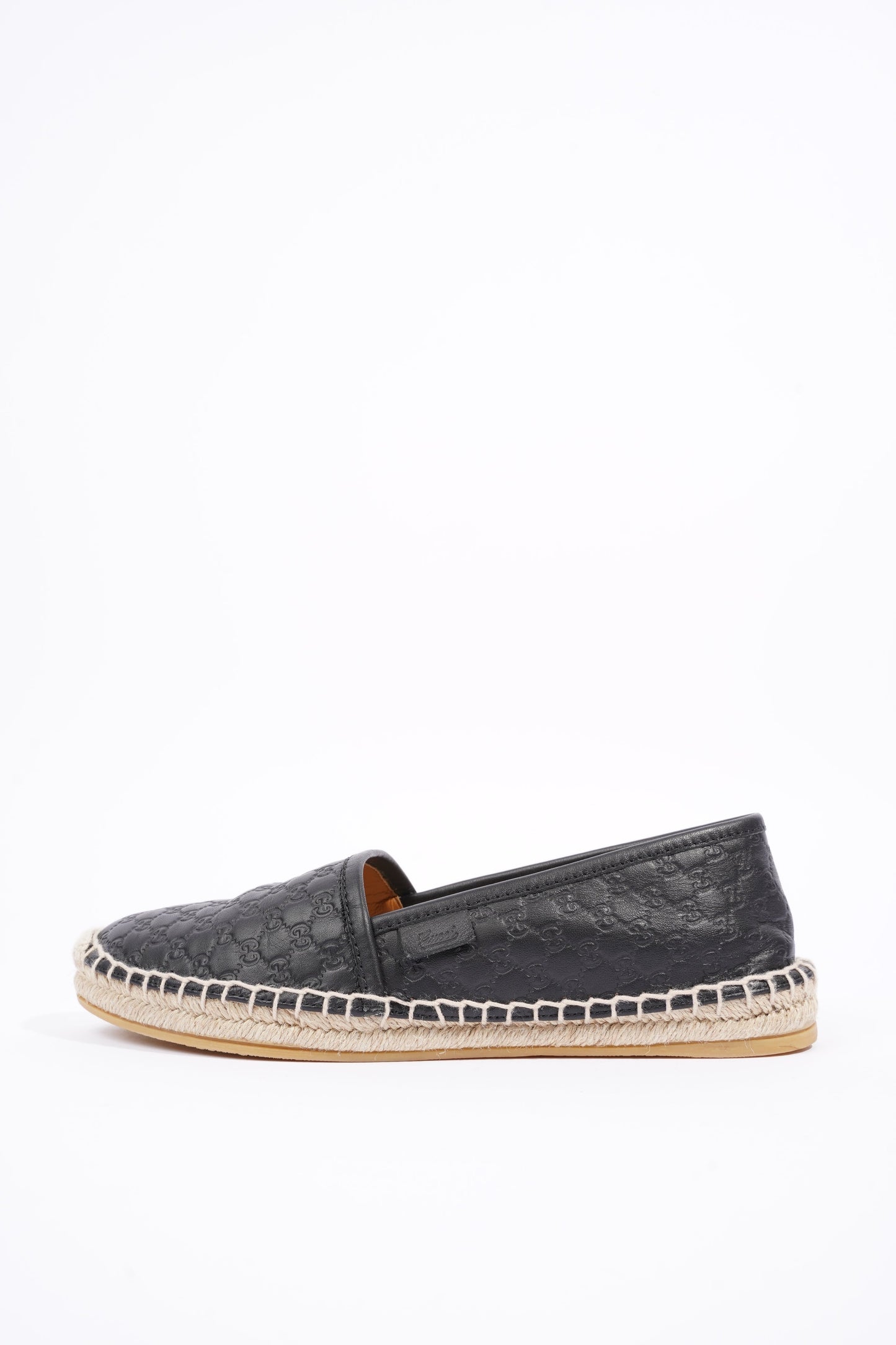 Gucci Womens Espadrilles Black Guccissima EU 34.5 / UK 1.5