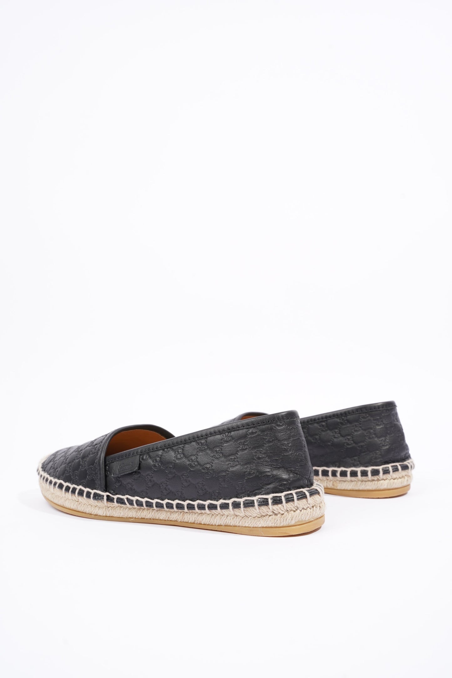 Gucci Womens Espadrilles Black Guccissima EU 34.5 / UK 1.5