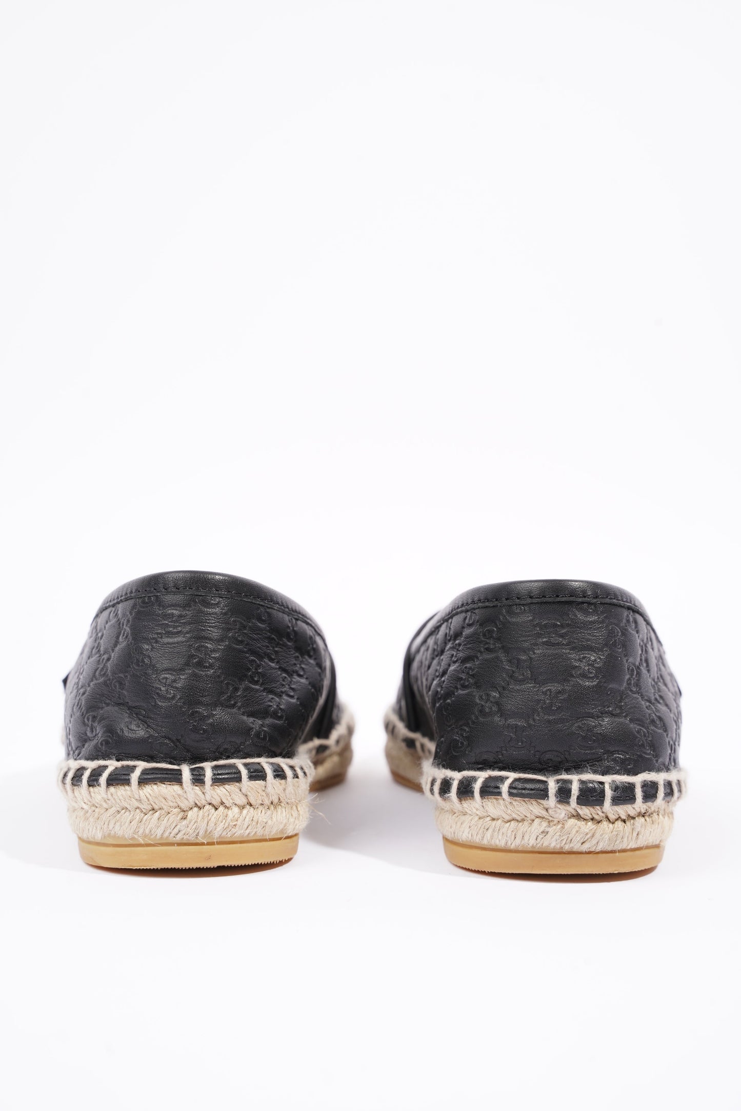 Gucci Womens Espadrilles Black Guccissima EU 34.5 / UK 1.5