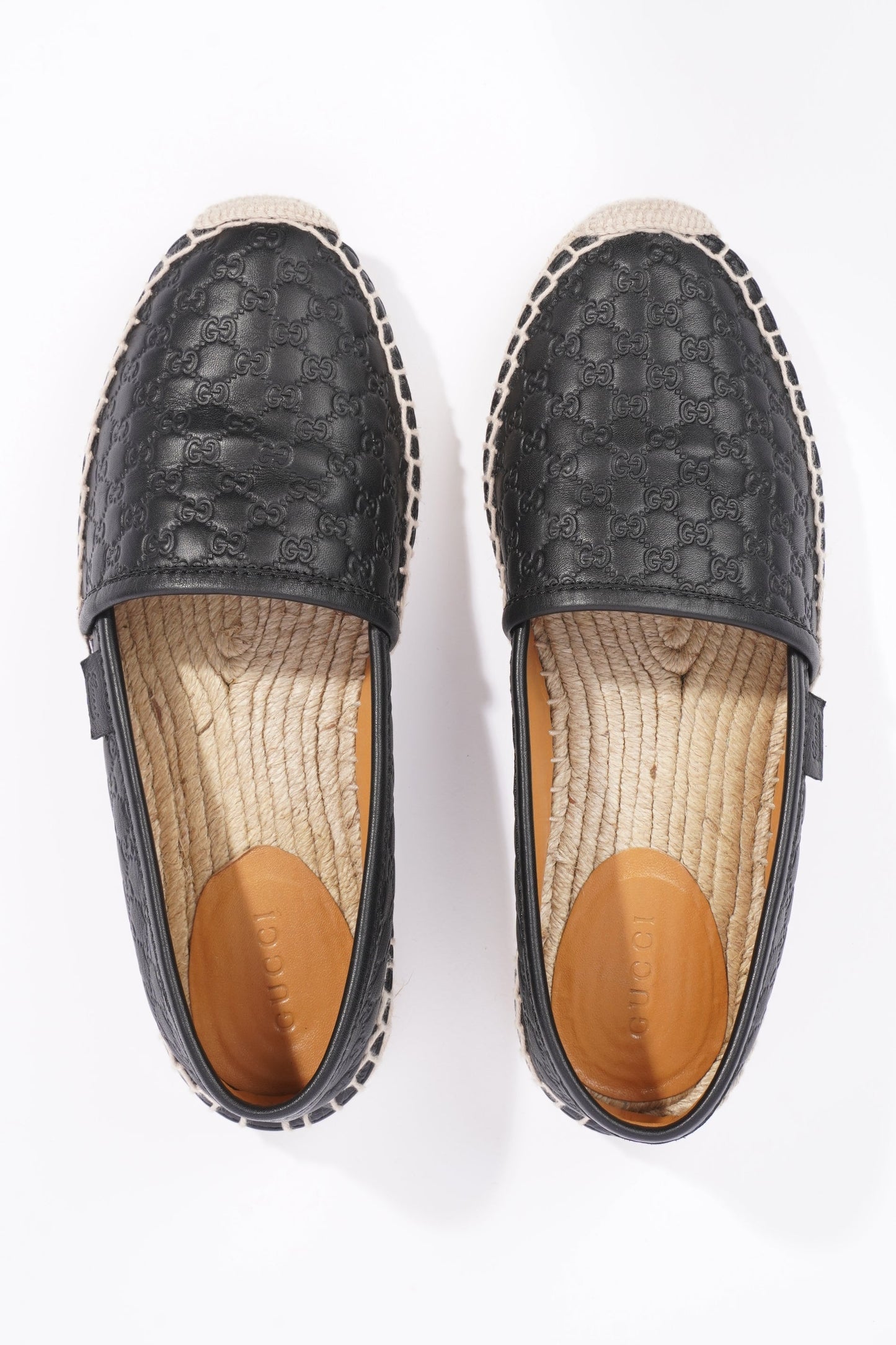 Gucci Womens Espadrilles Black Guccissima EU 34.5 / UK 1.5