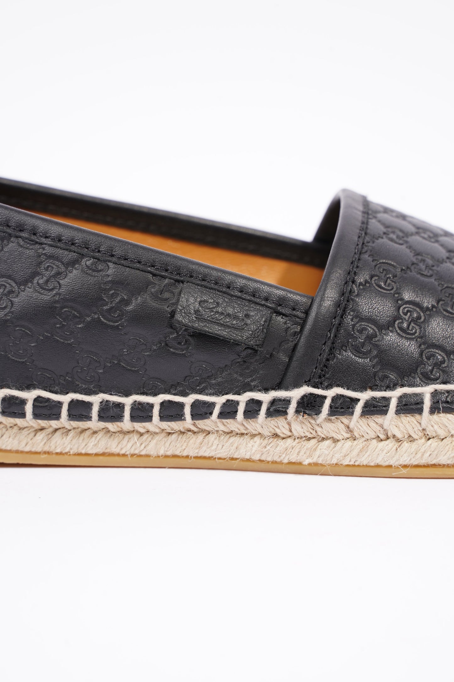 Gucci Womens Espadrilles Black Guccissima EU 34.5 / UK 1.5