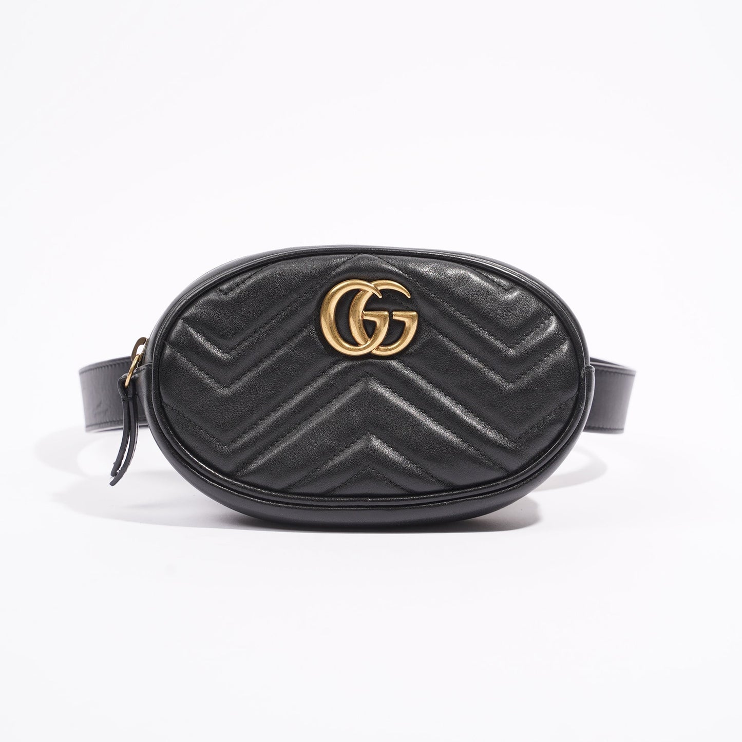 Gucci Womens Marmont Belt Bag Black / Gold 85cm / 34"