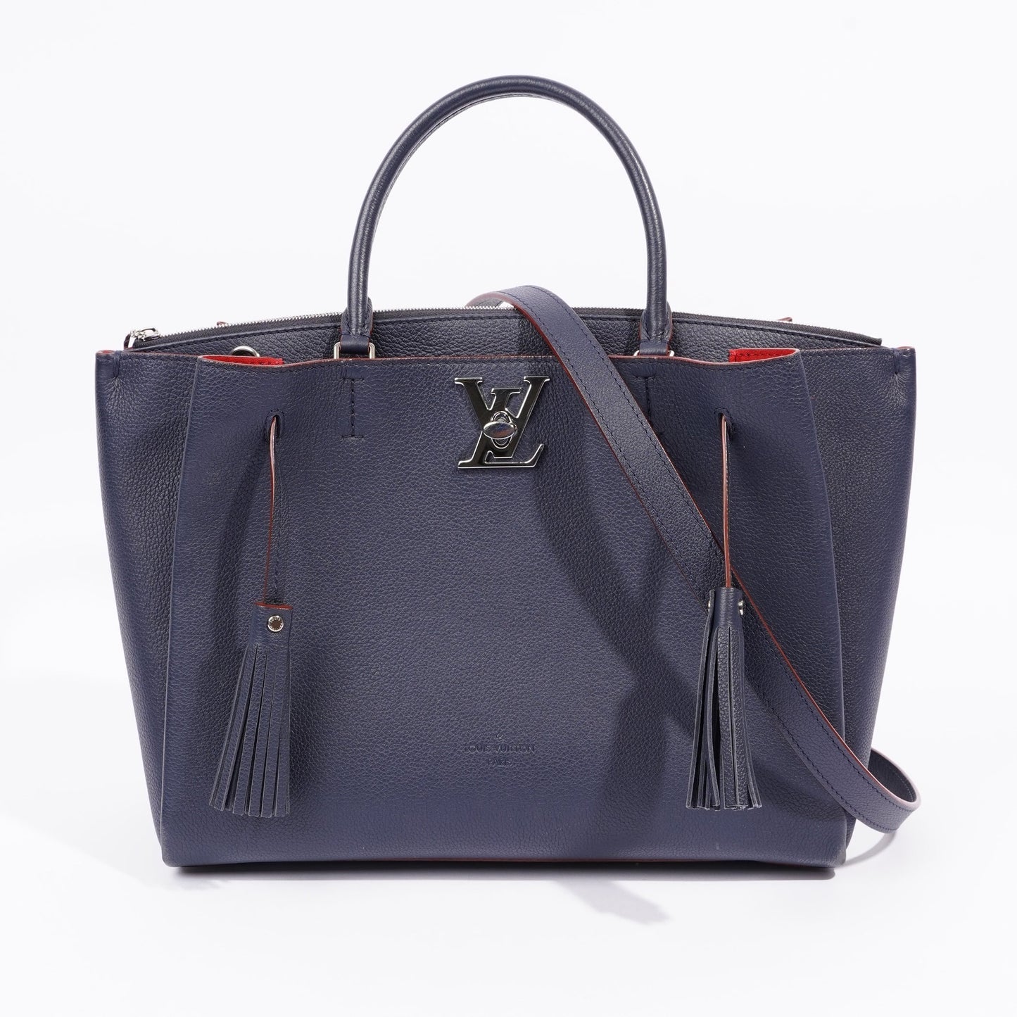 Louis Vuitton Lockme Tote Bag Blue Leather