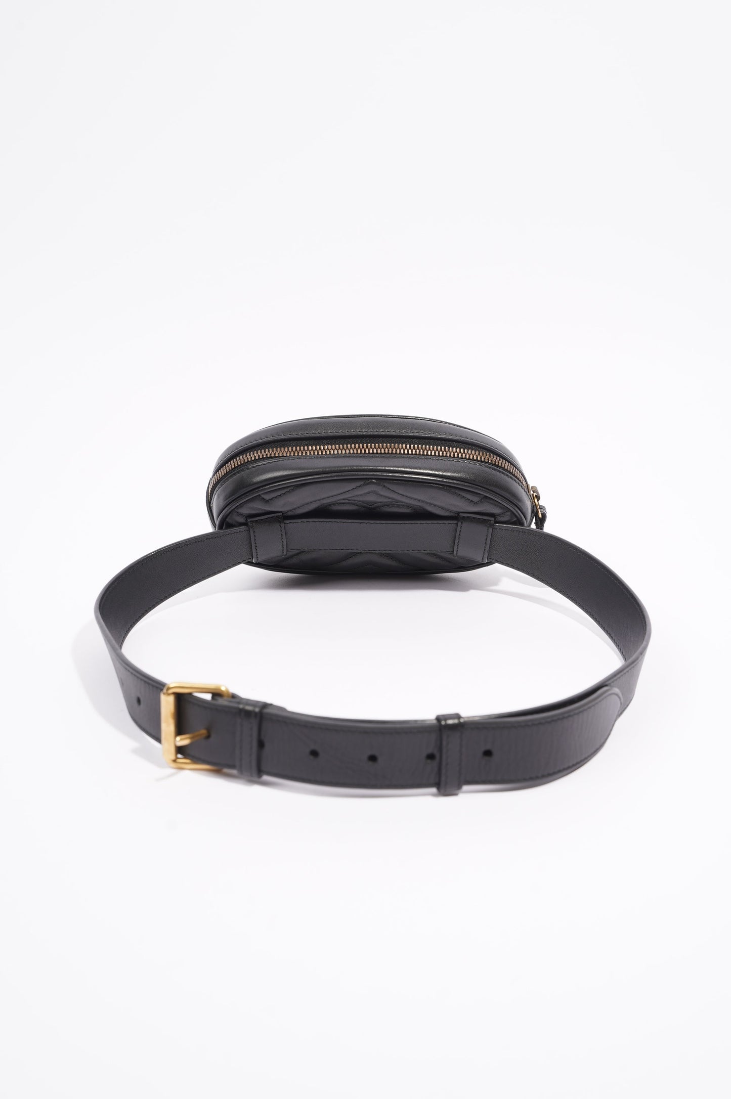 Gucci Womens Marmont Belt Bag Black / Gold 85cm / 34"