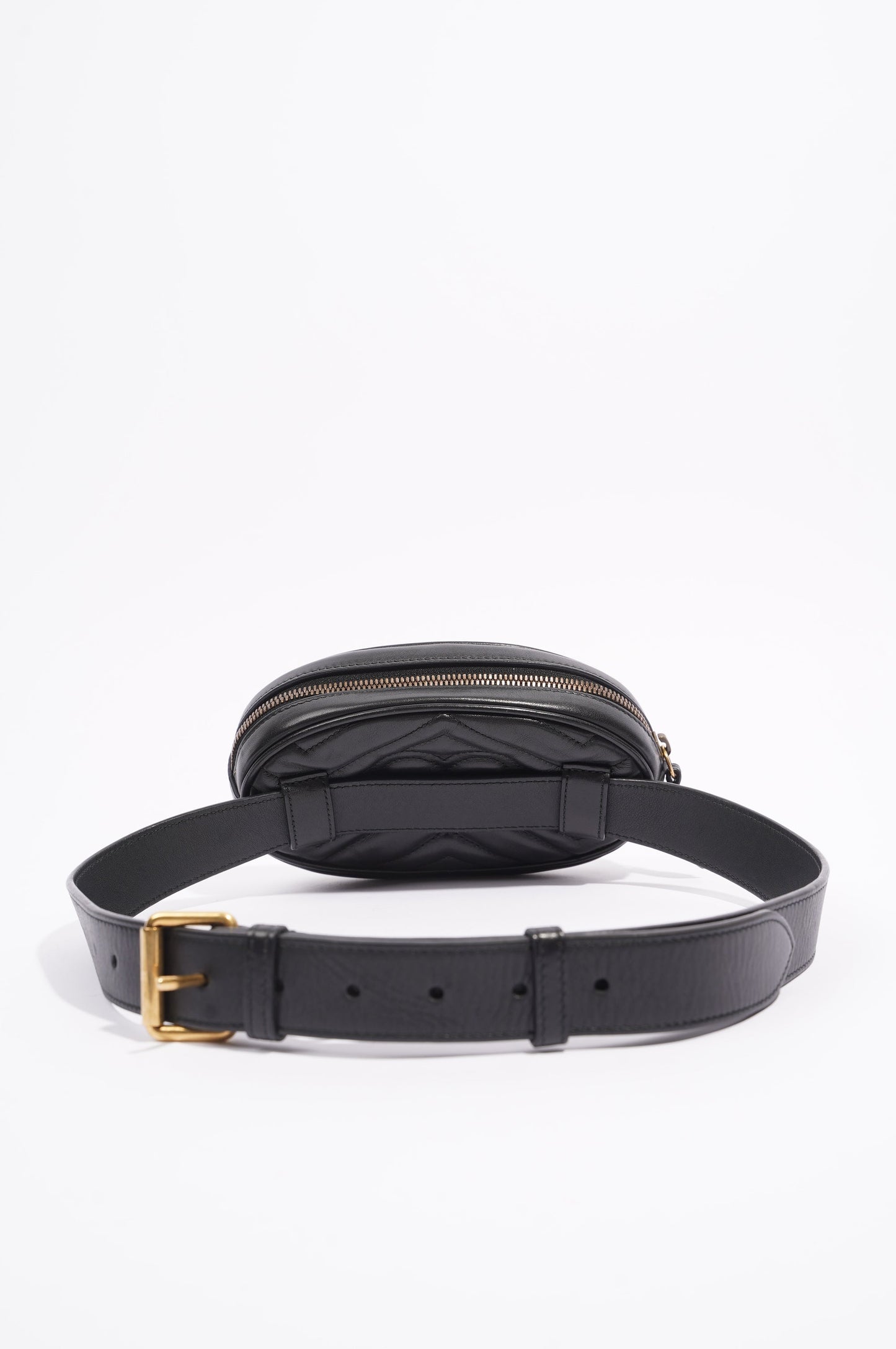 Gucci Womens Marmont Belt Bag Black / Gold 85cm / 34"