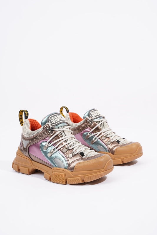 Gucci Womens Flashtrek Beige / Multi / Metallic EU 37 / UK 4