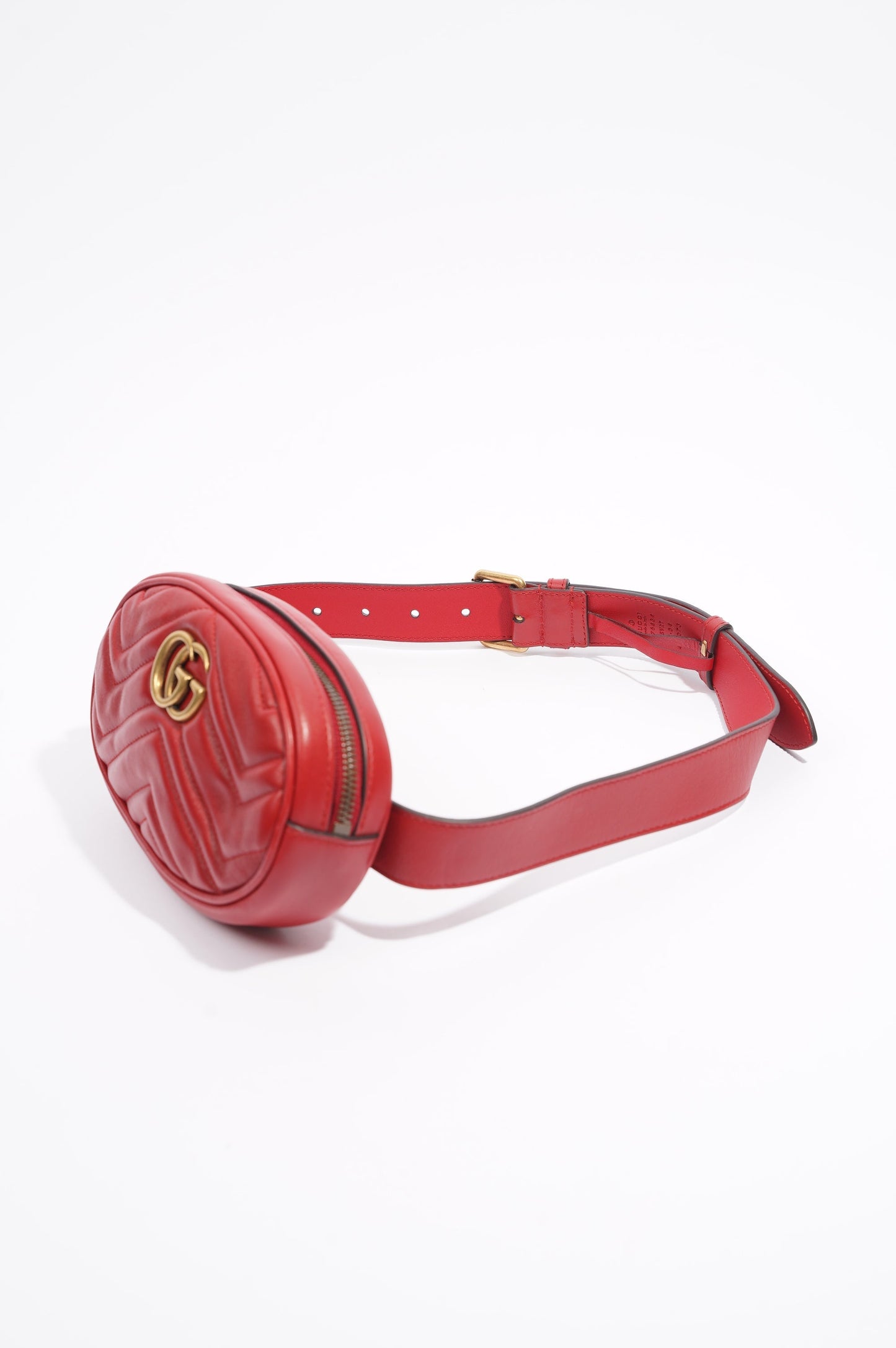 Gucci Womens Marmont Belt Bag Red / Gold 85cm / 34"