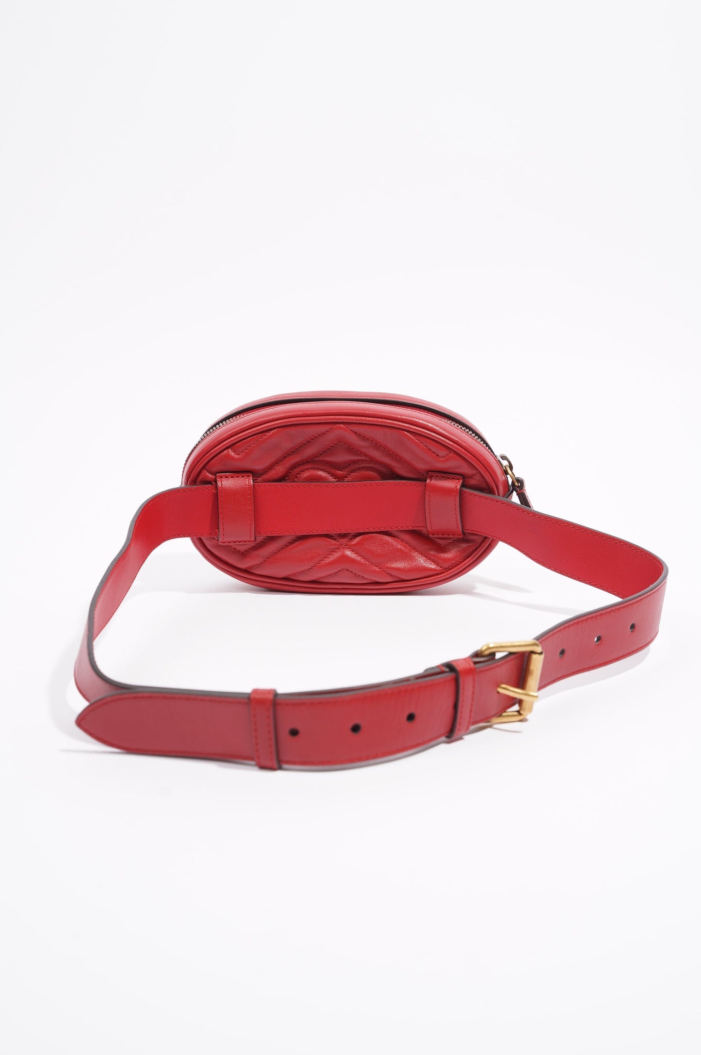 Gucci Womens Marmont Belt Bag Red / Gold 85cm / 34"