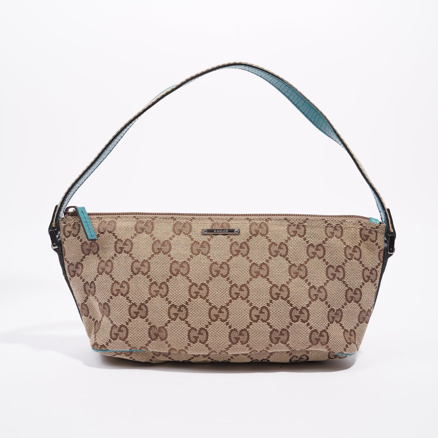 Gucci Womens Boat Pochette Beige / Blue