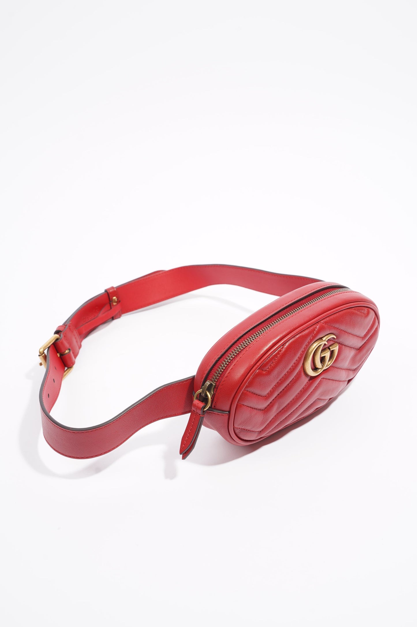 Gucci Womens Marmont Belt Bag Red / Gold 85cm / 34"