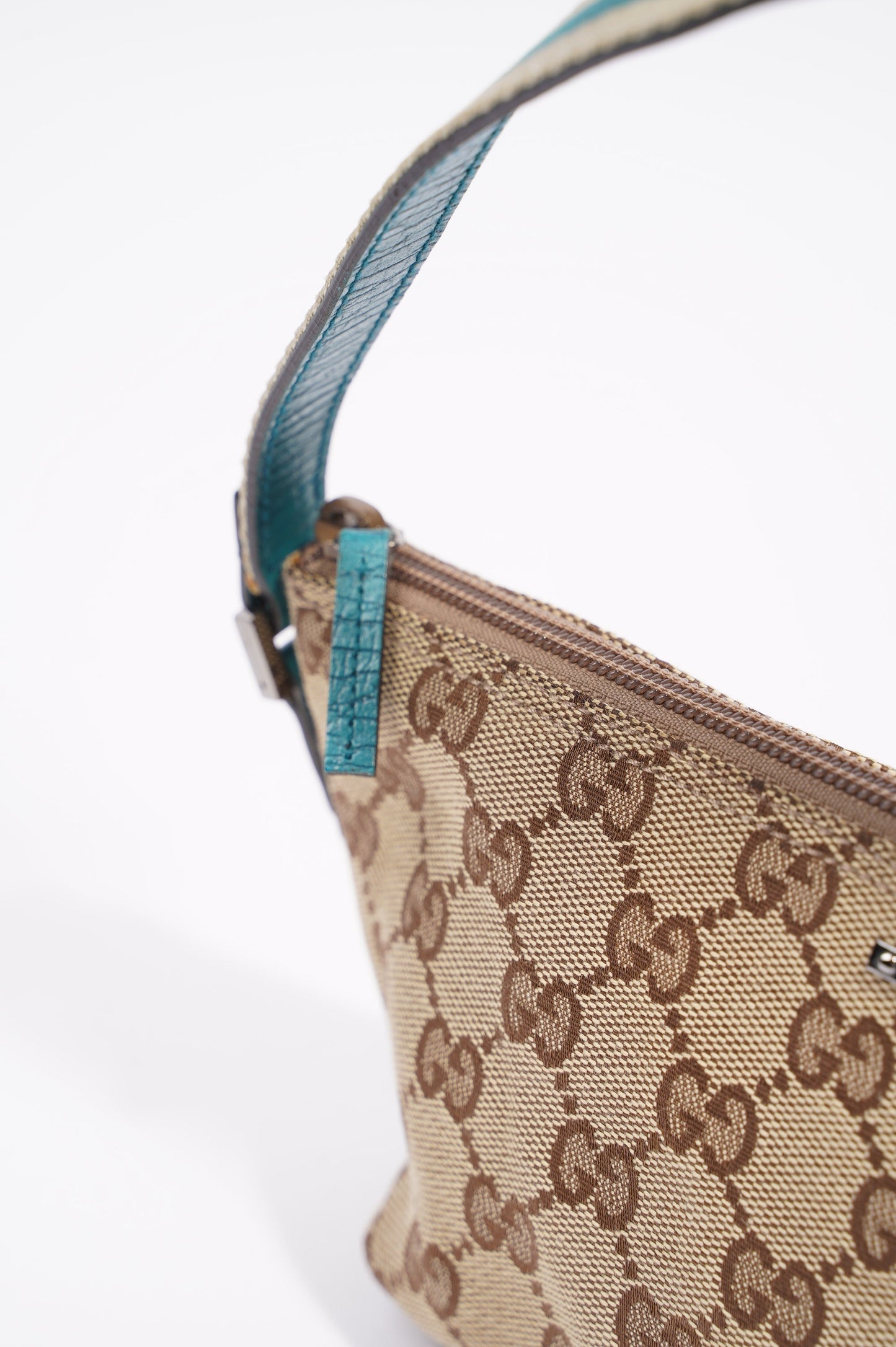 Gucci Womens Boat Pochette Beige / Blue