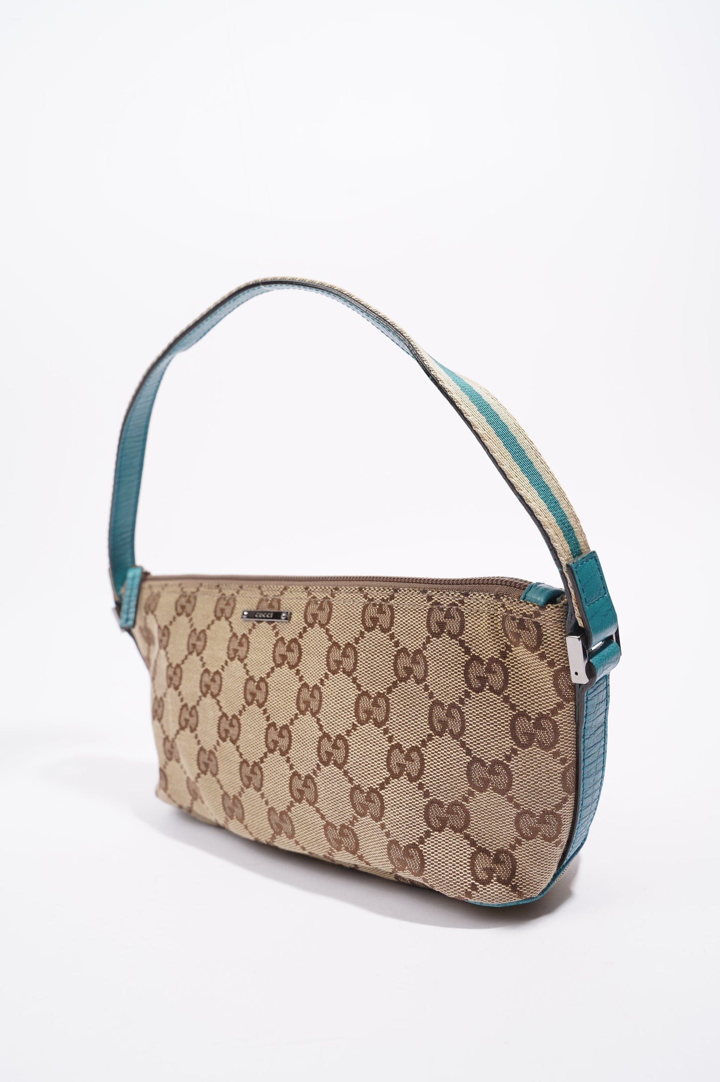 Gucci Womens Boat Pochette Beige / Blue