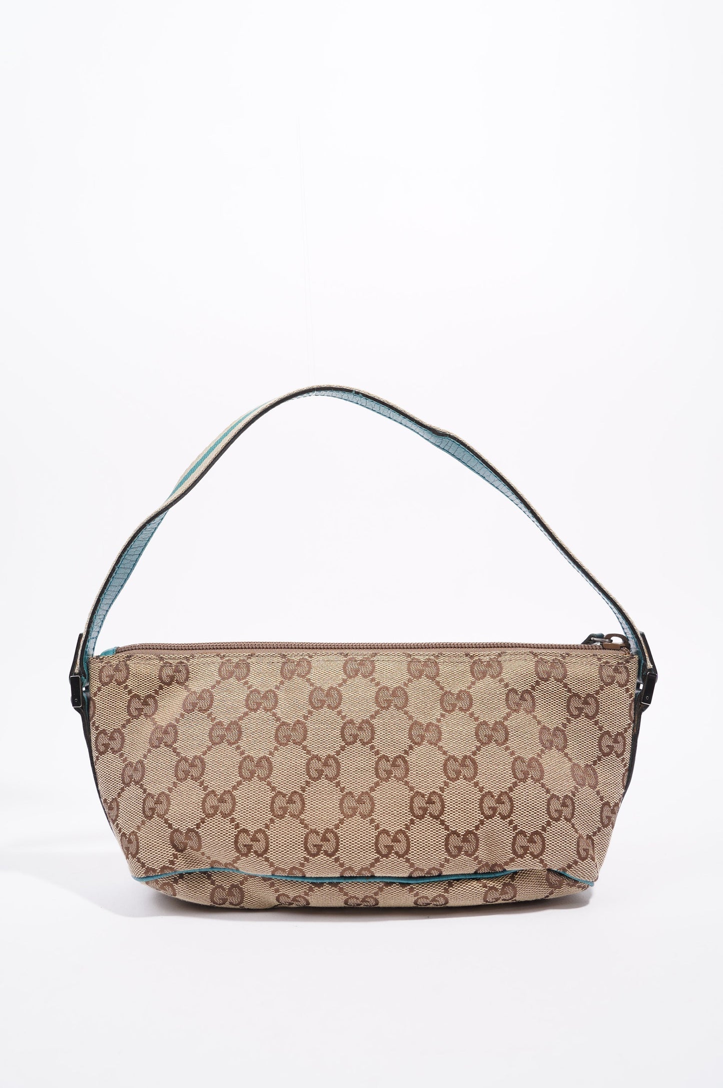 Gucci Womens Boat Pochette Beige / Blue