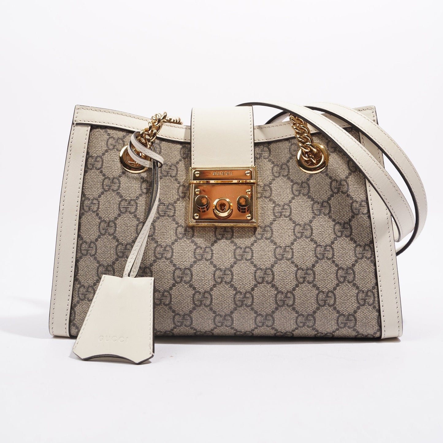 Gucci Padlock Tote Brown Canvas Small