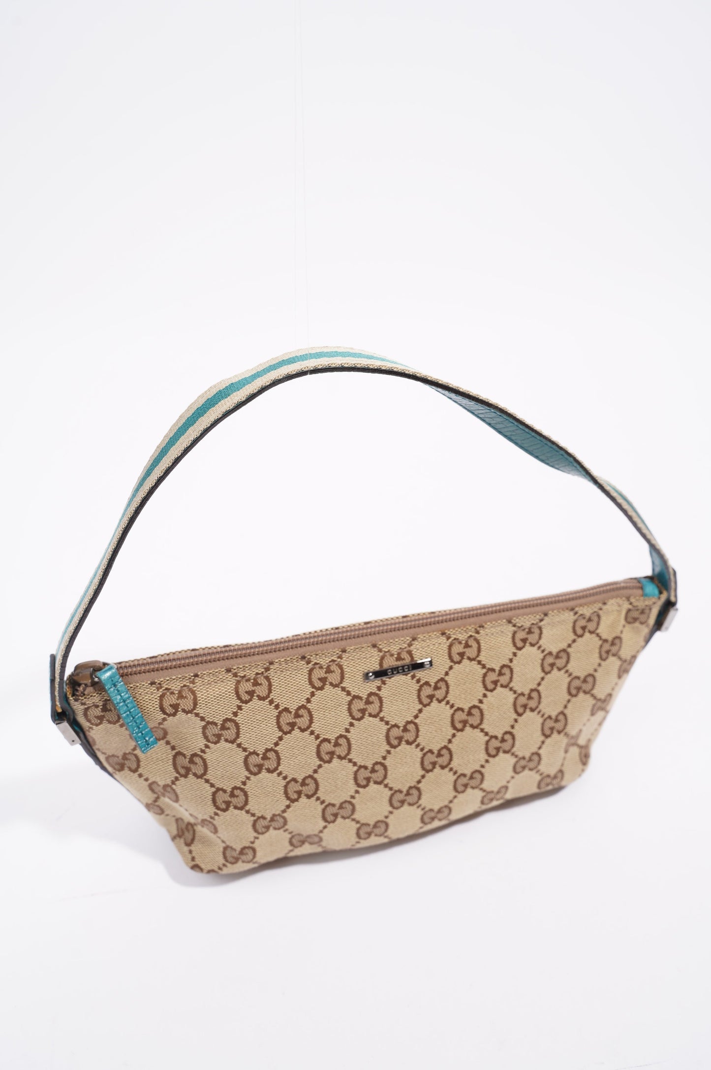 Gucci Womens Boat Pochette Beige / Blue