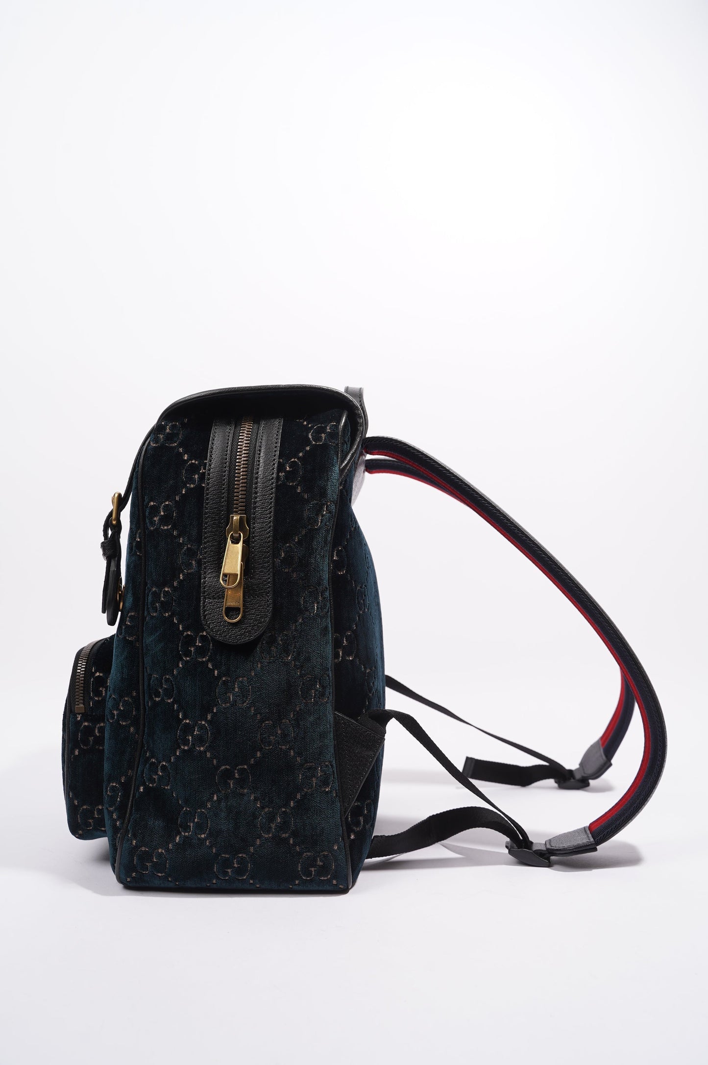 Gucci Womens Backpack GG Velvet Teal