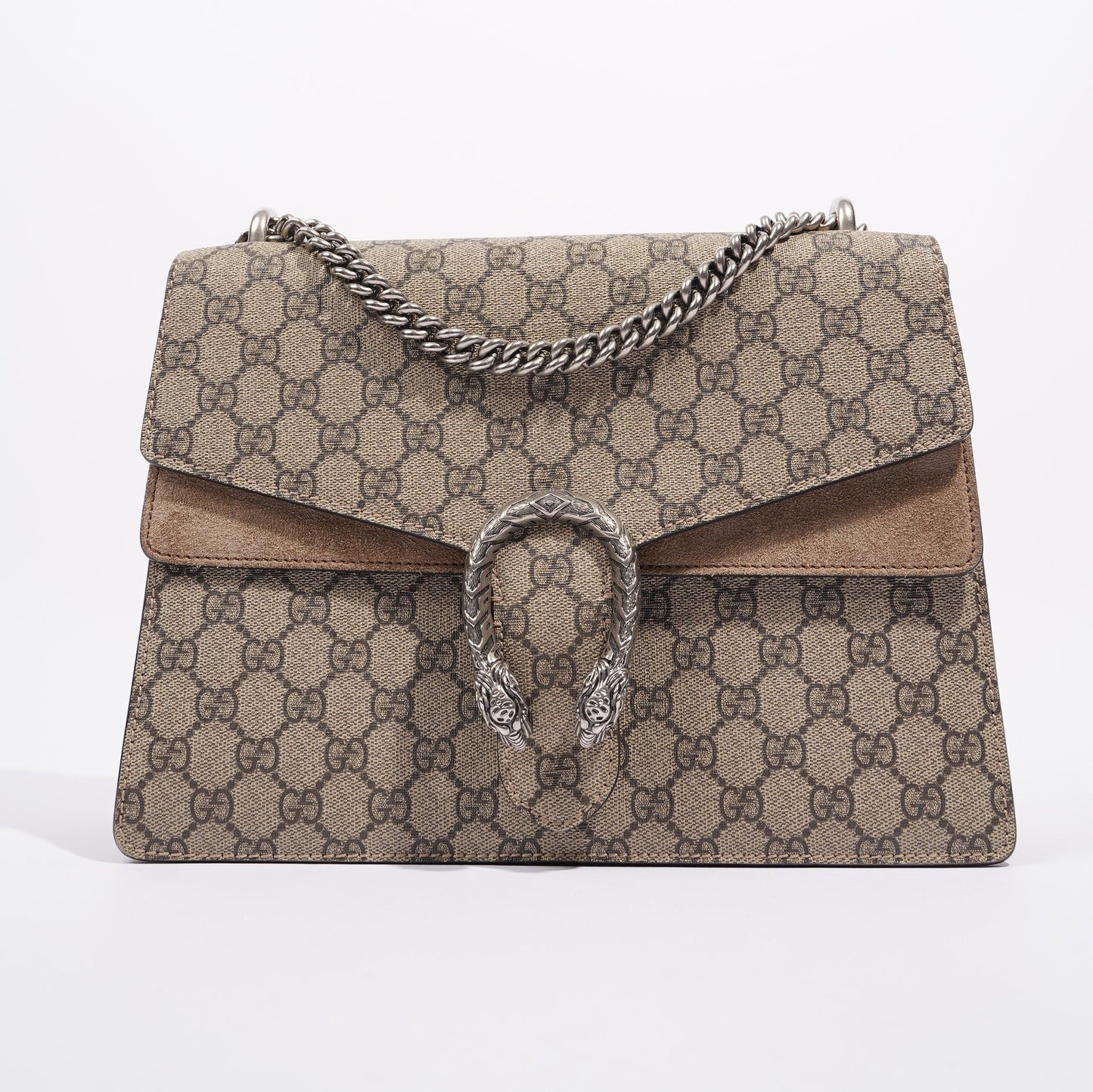 Gucci Womens Dionysus Supreme Bag Brown Canvas Medium