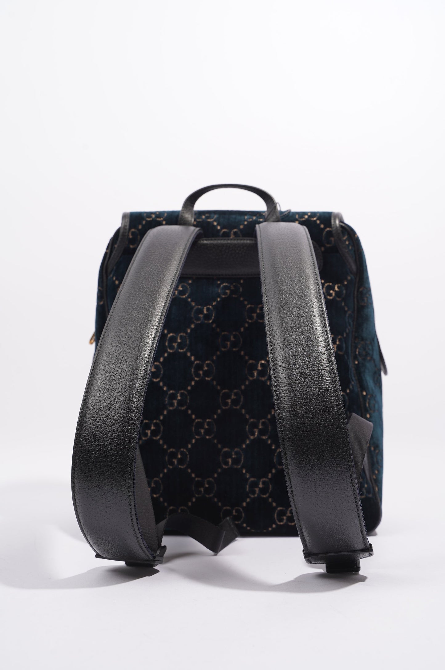 Gucci Womens Backpack GG Velvet Teal