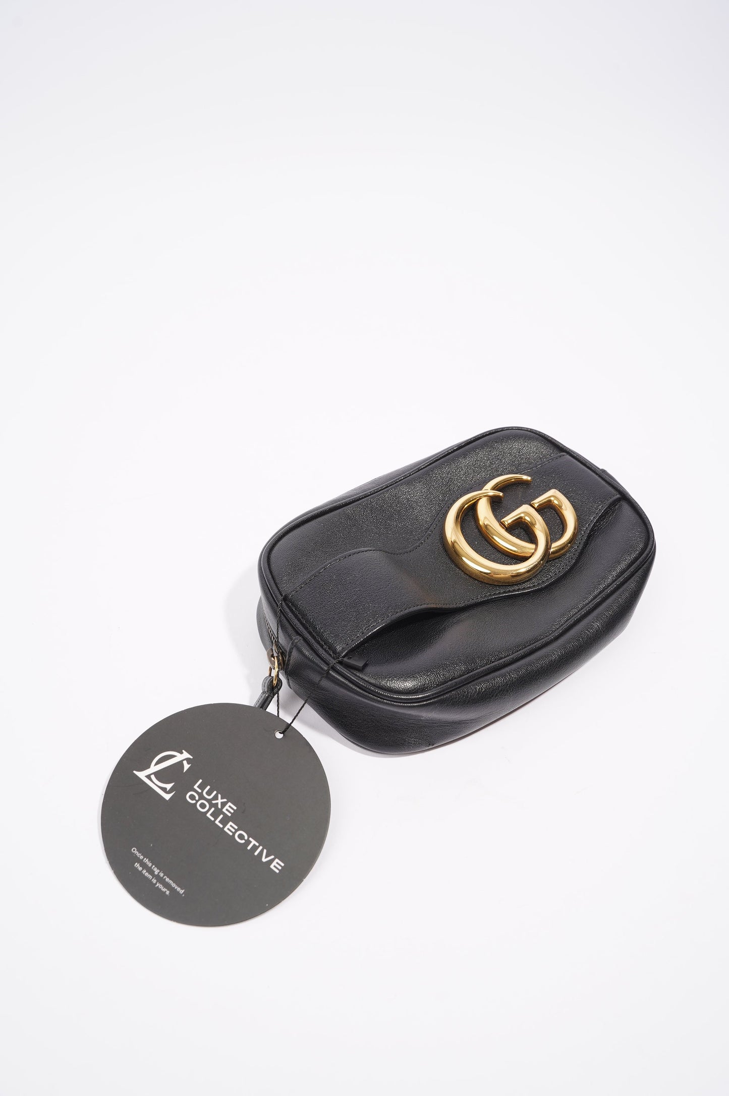 Gucci Womens Dahlia Pouch Black / Gold