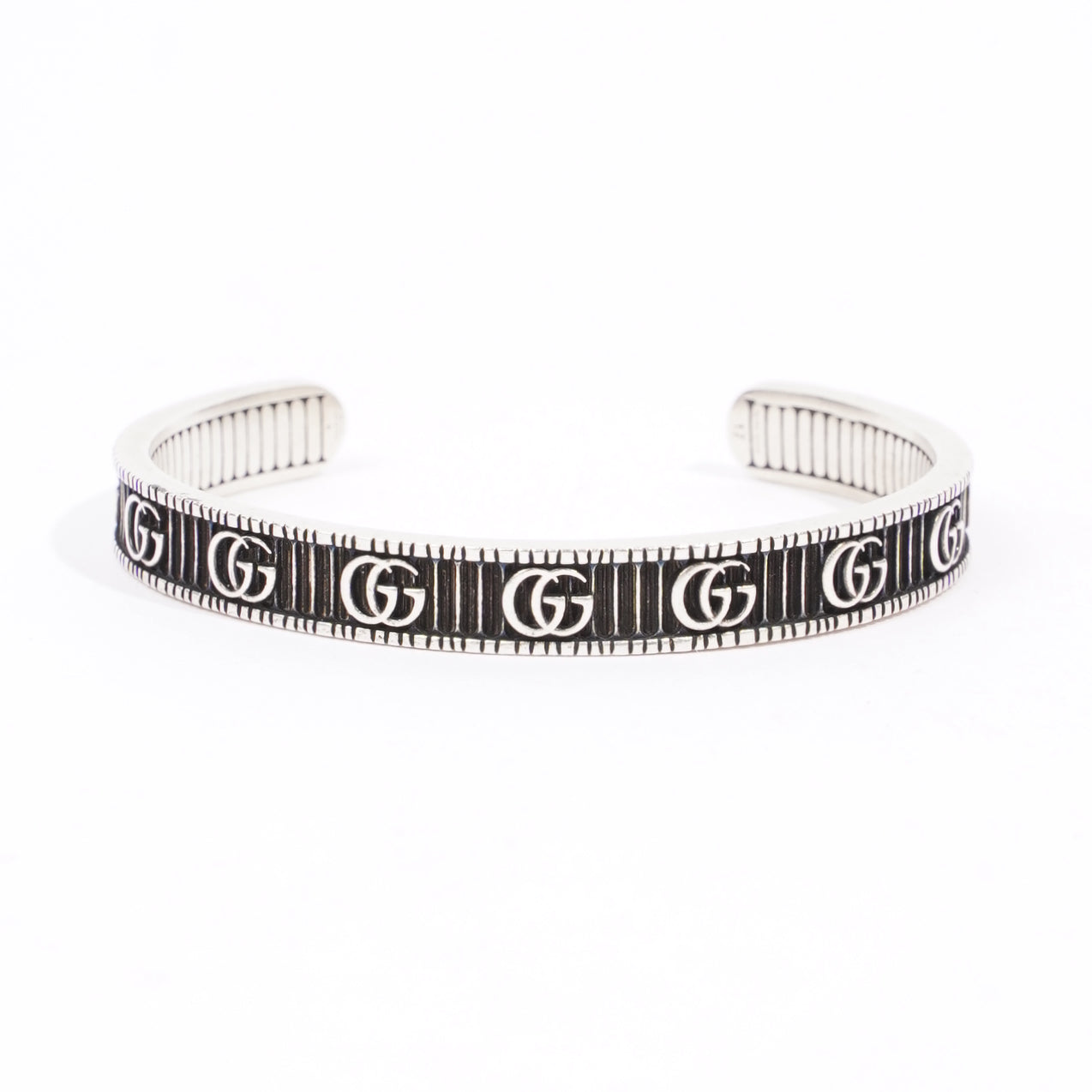 Gucci Womens GG Bangle Sterling Silver