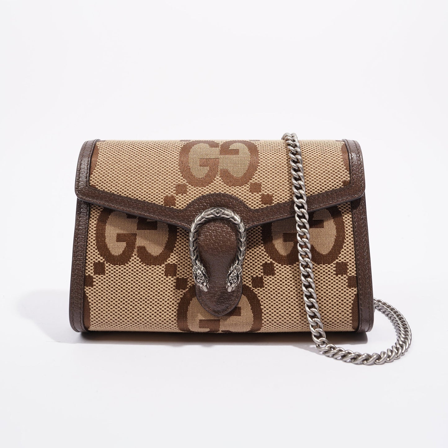 Gucci Womens Dionysus Chain Wallet Beige / Brown